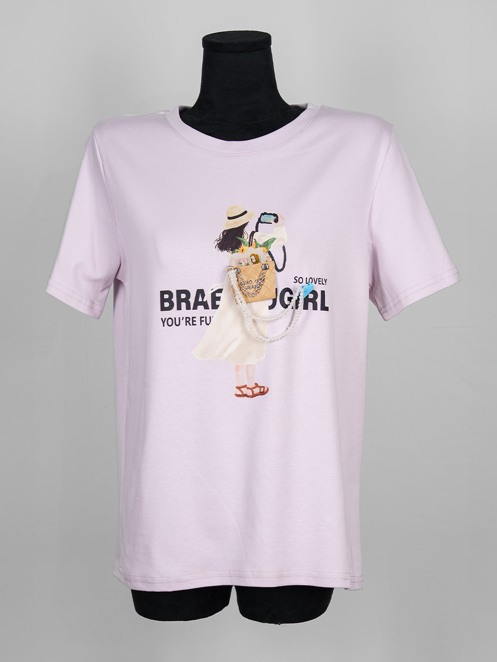 Brave Girl Pearl Strap Tee