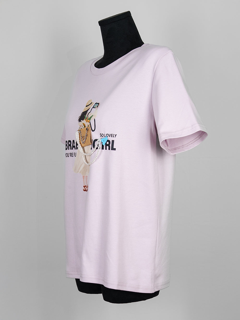 Brave Girl Pearl Strap Tee