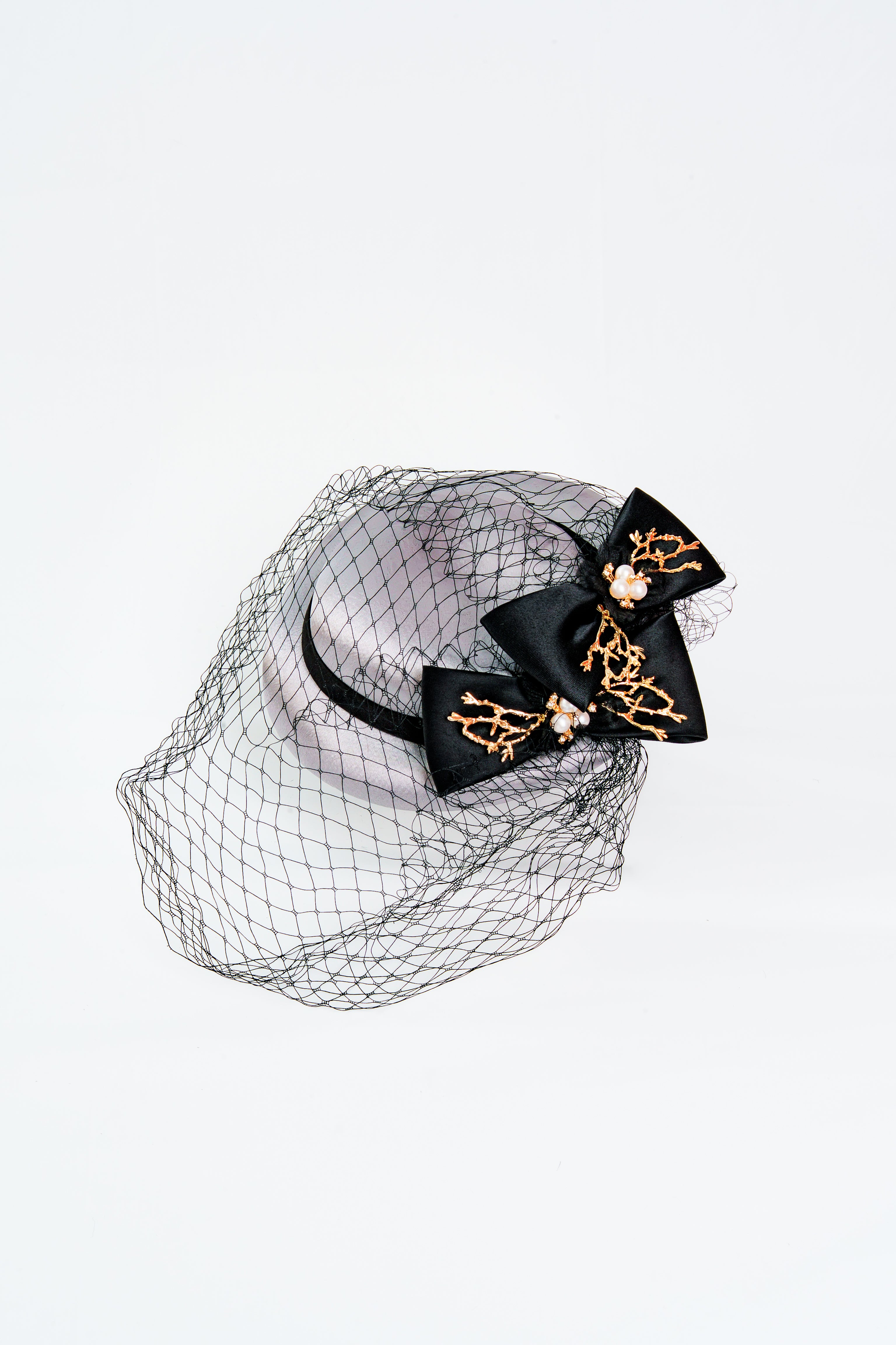 Elegant Golden Twig Fascinator Hat