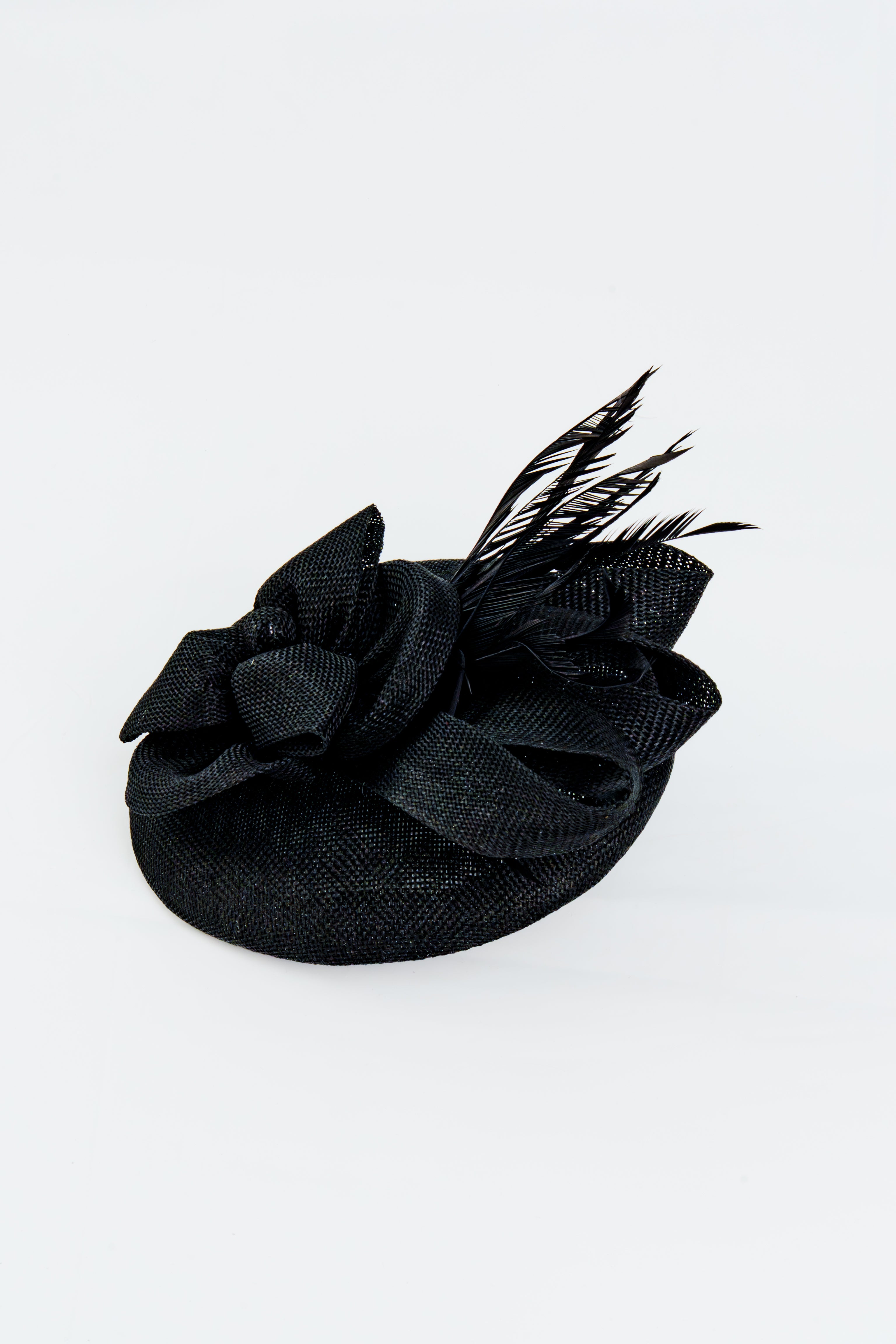 Large Bow Knot Linen Fascinator Hat