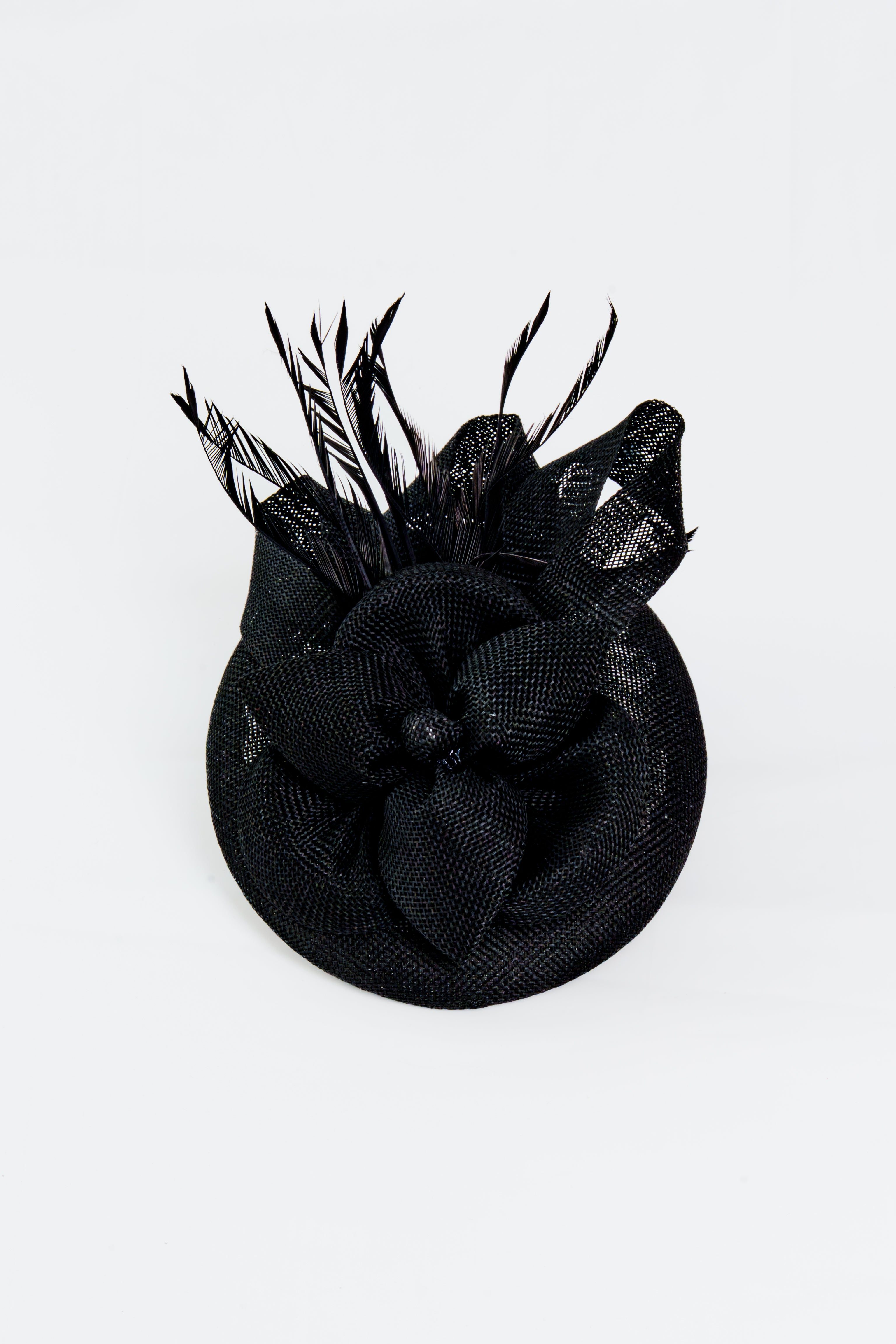 Large Bow Knot Linen Fascinator Hat