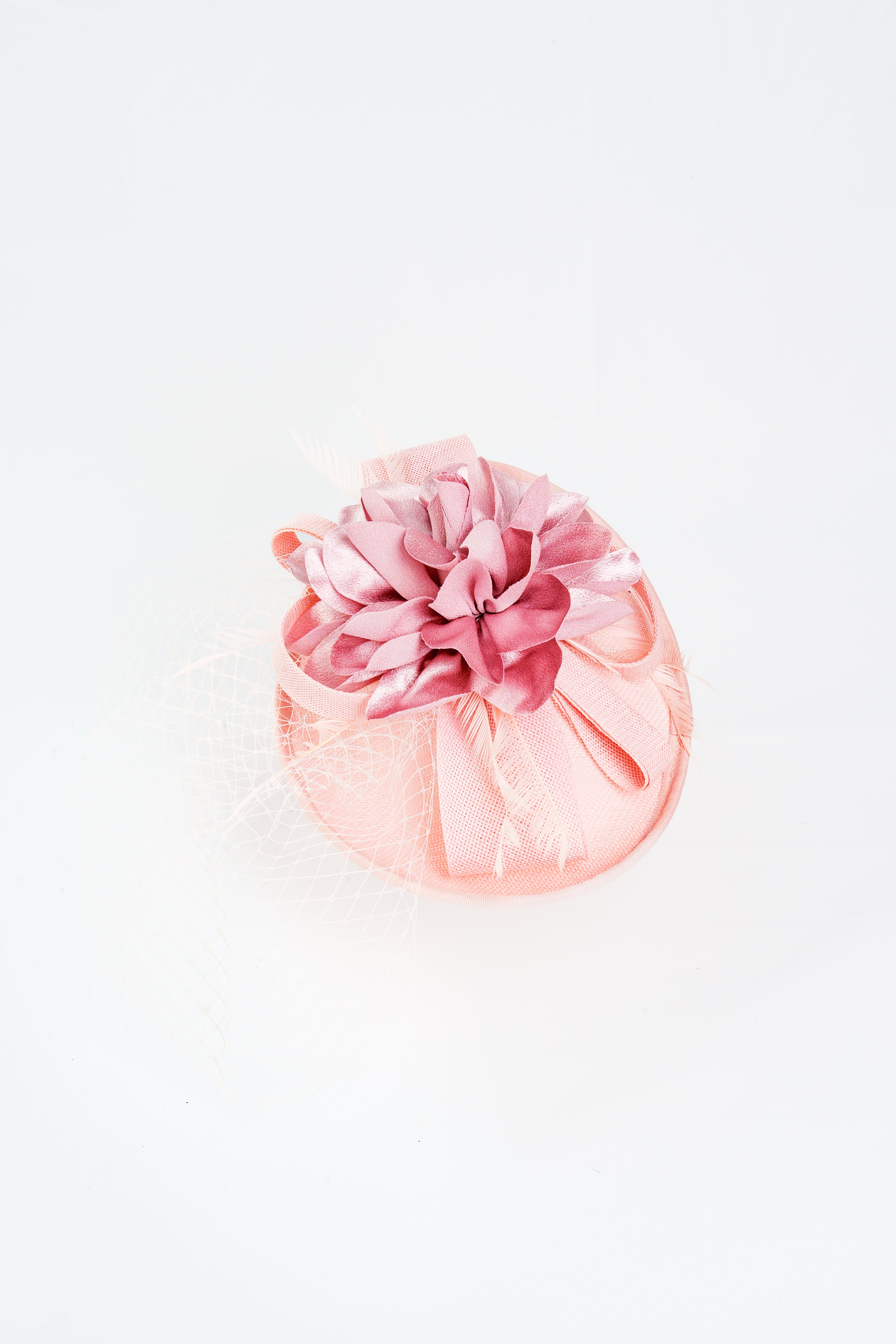 Disc Fascinator with Flower & Veil