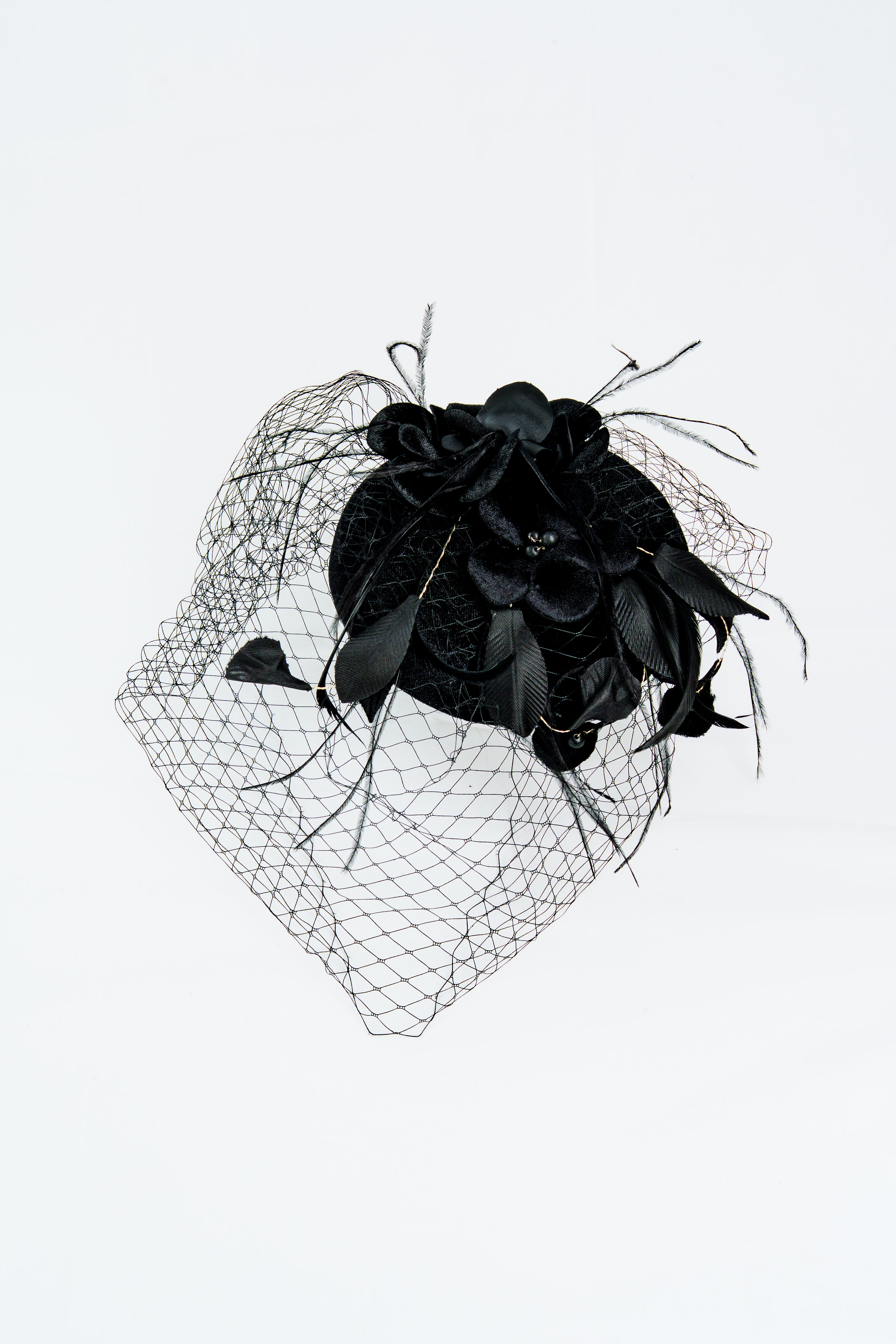 Velvet Flower Fascinator Hat