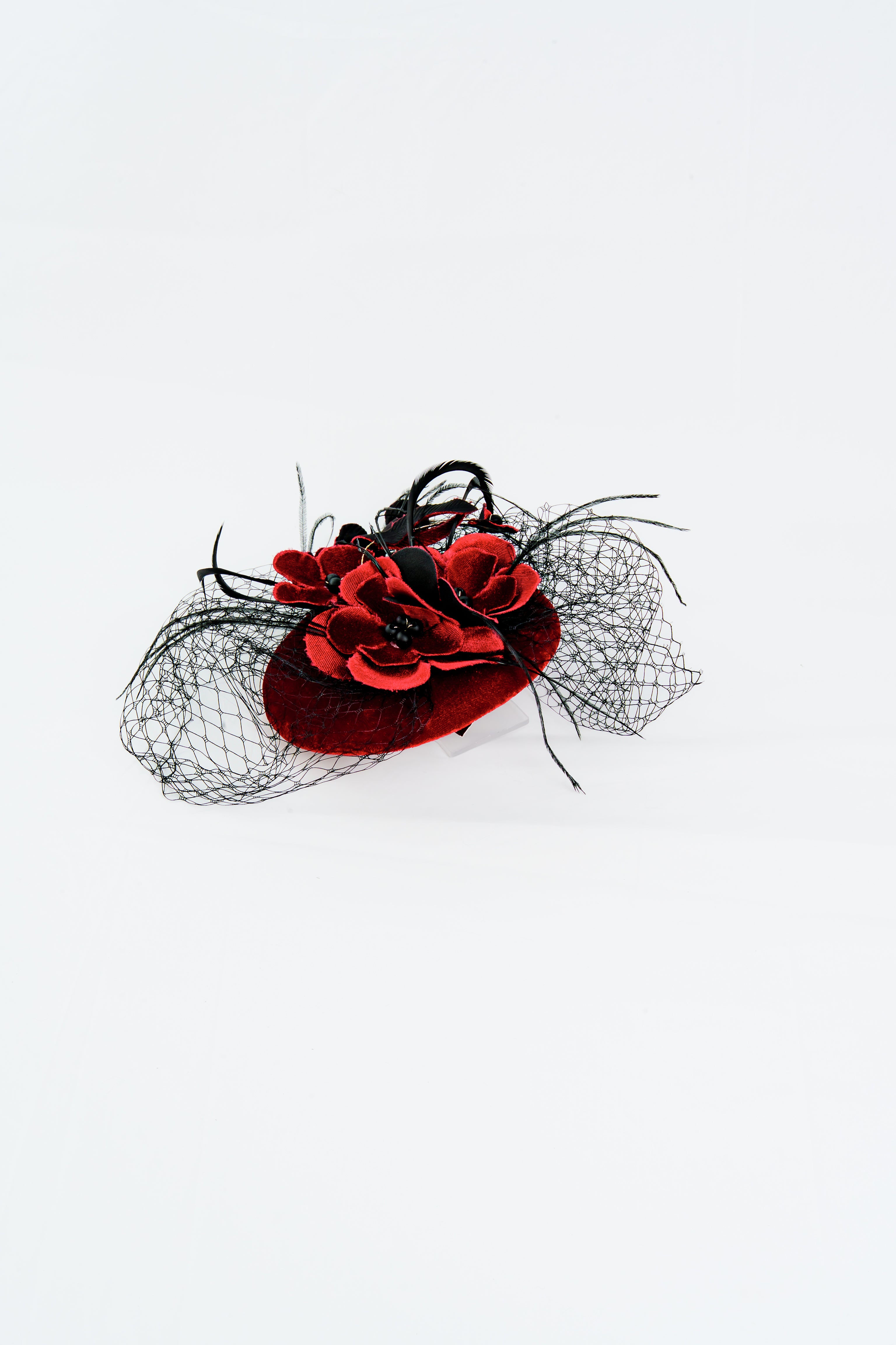 Velvet Flower Fascinator Hat