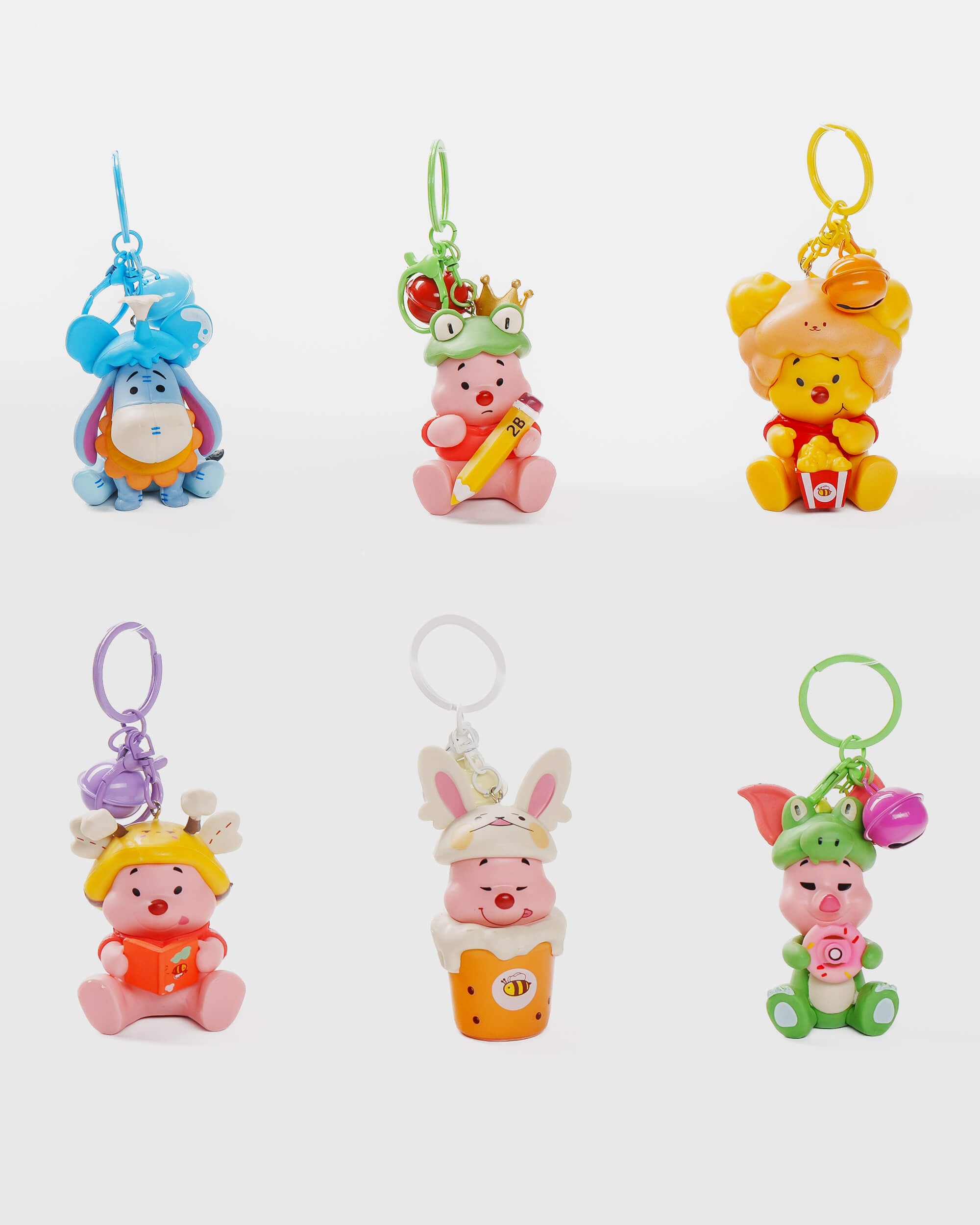 Winnie the Pooh Pastel Keychain Set (6 pcs)