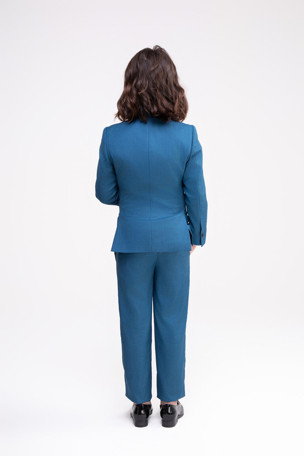 Blue Boys Suit Set With Vest