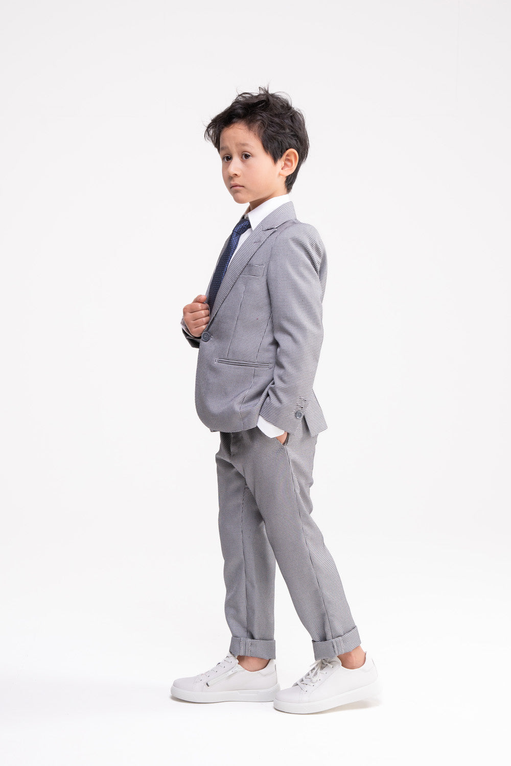 Grey Box Checkered Suit Set