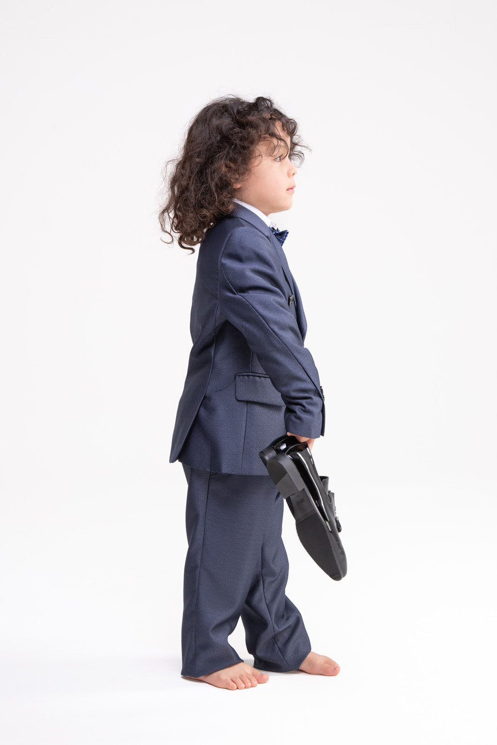 Dark Blue Suit Set with Vest