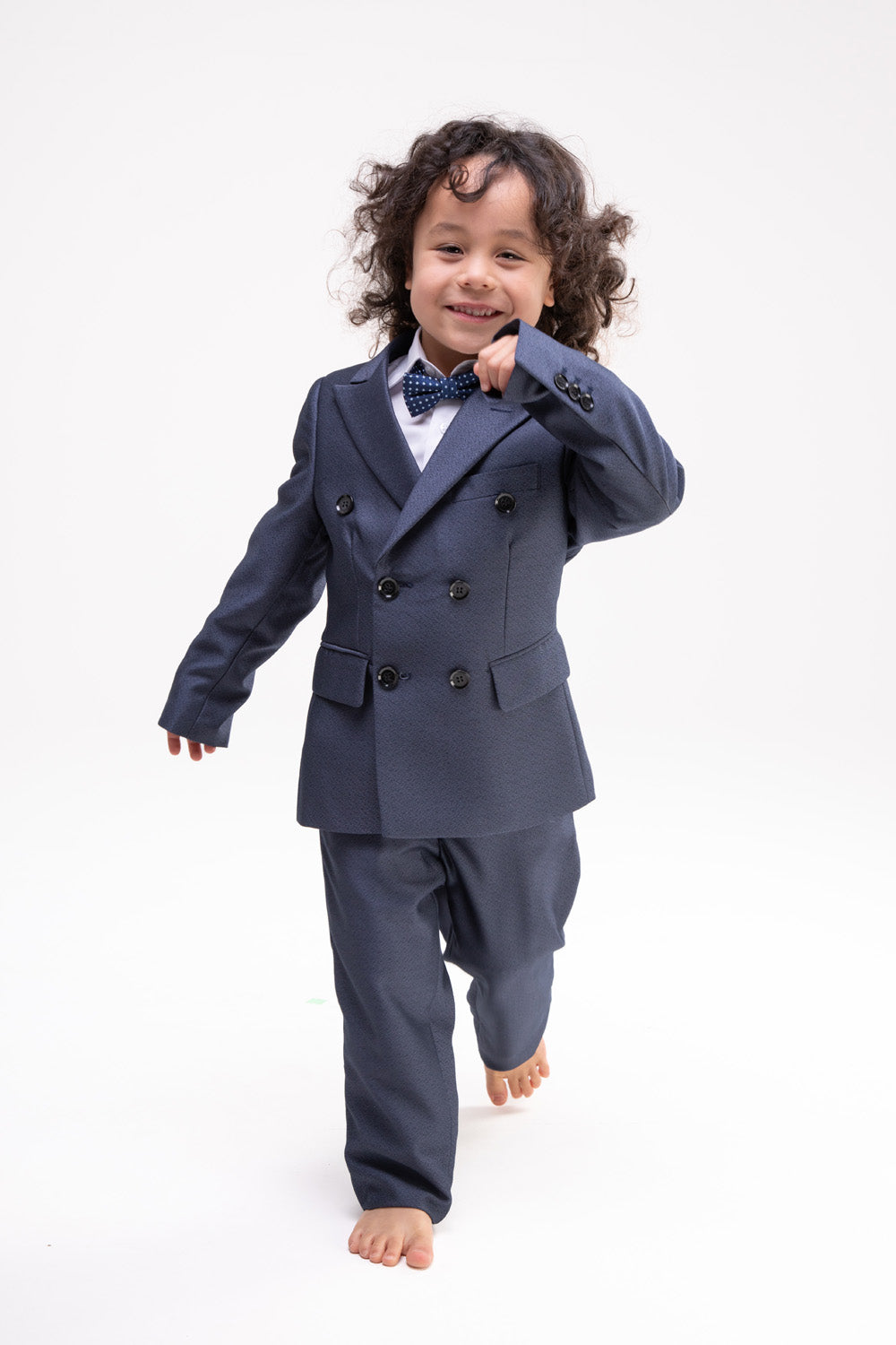 Dark Blue Suit Set with Vest