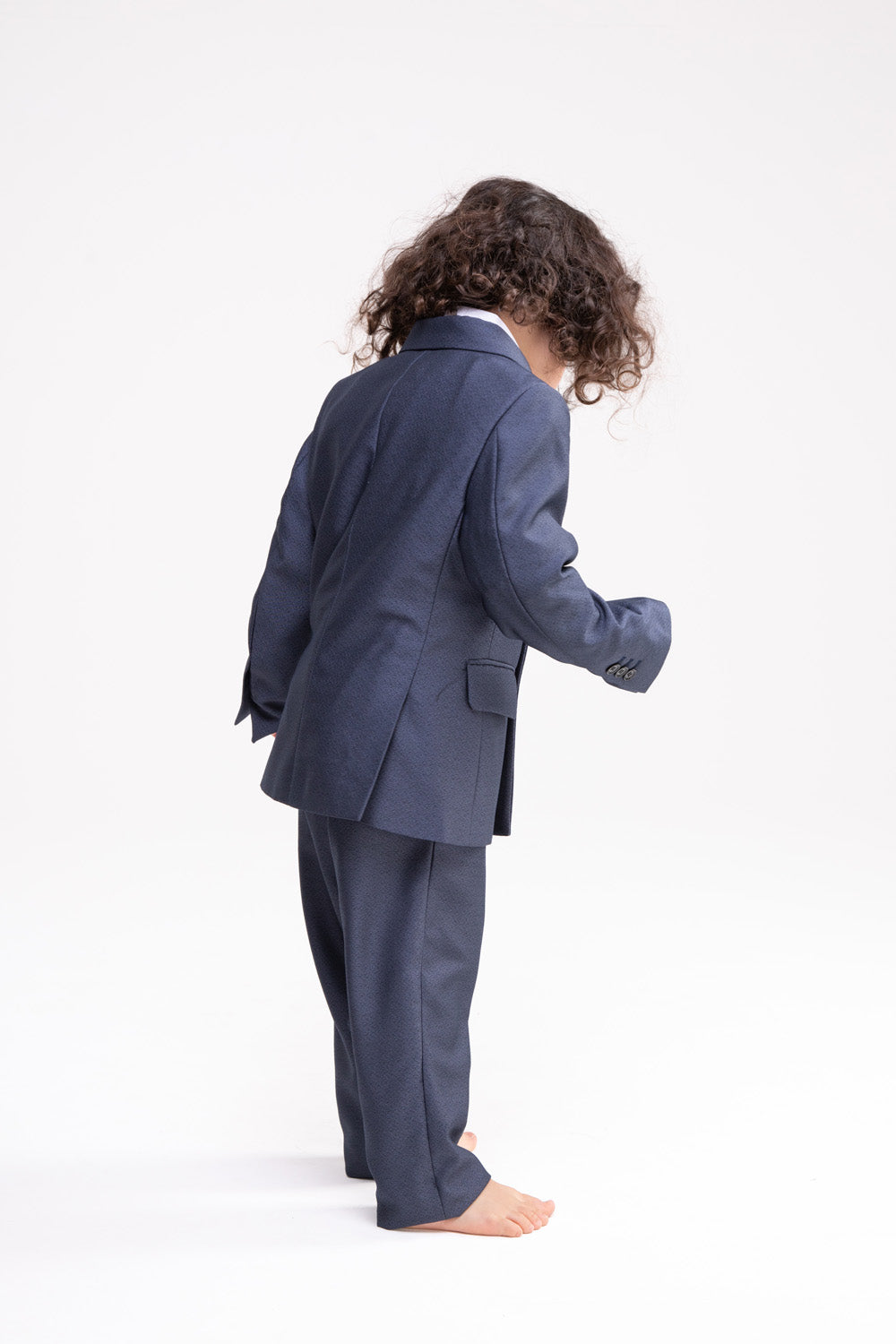 Dark Blue Suit Set with Vest