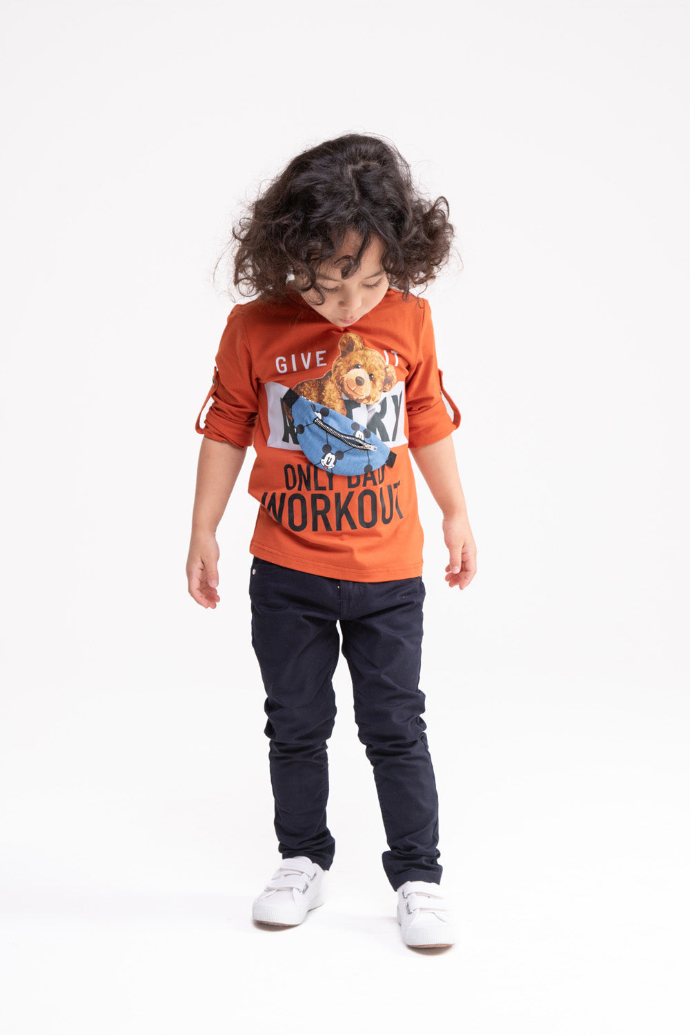 Bear Printed Long Sleeve Shirt