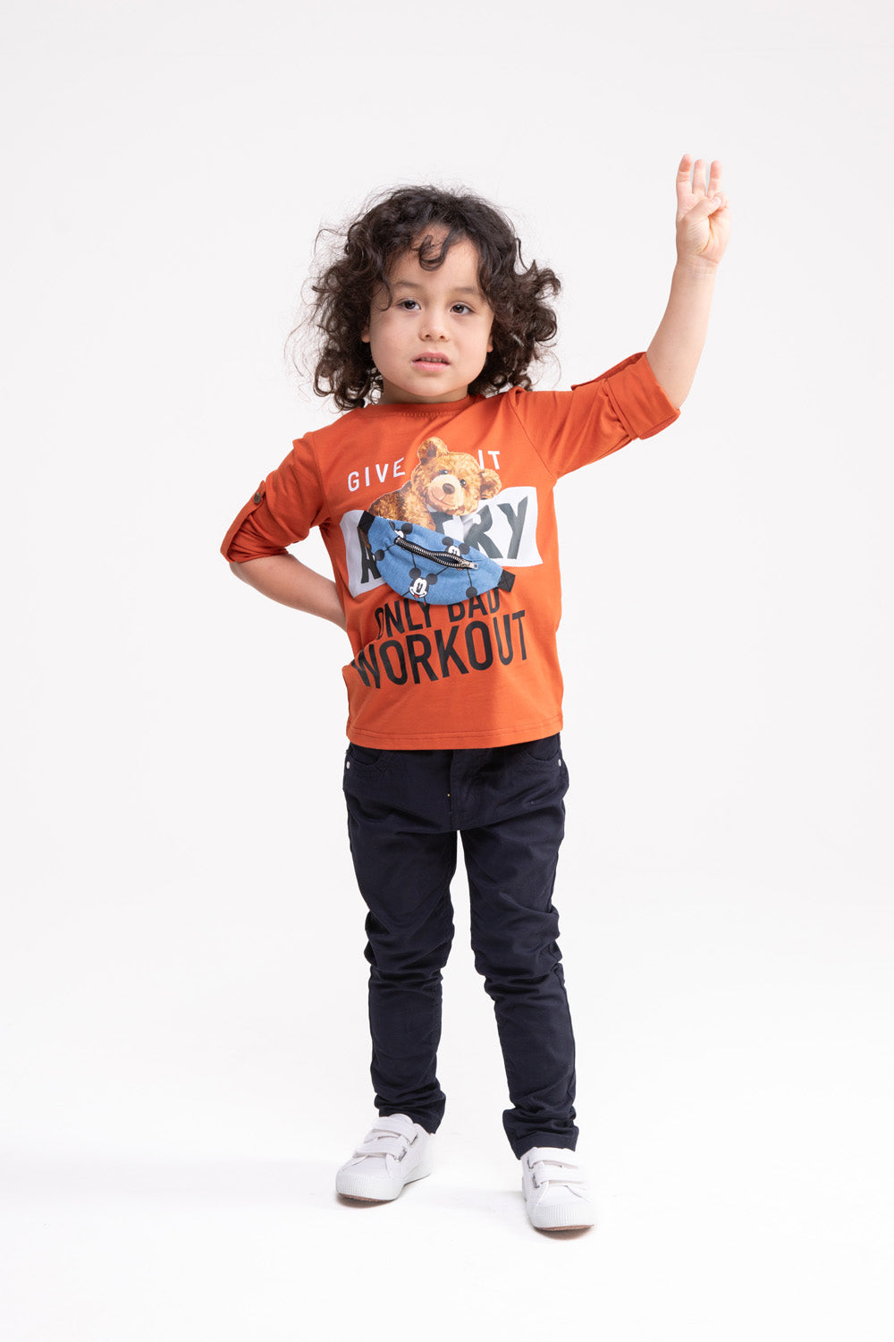 Bear Printed Long Sleeve Shirt