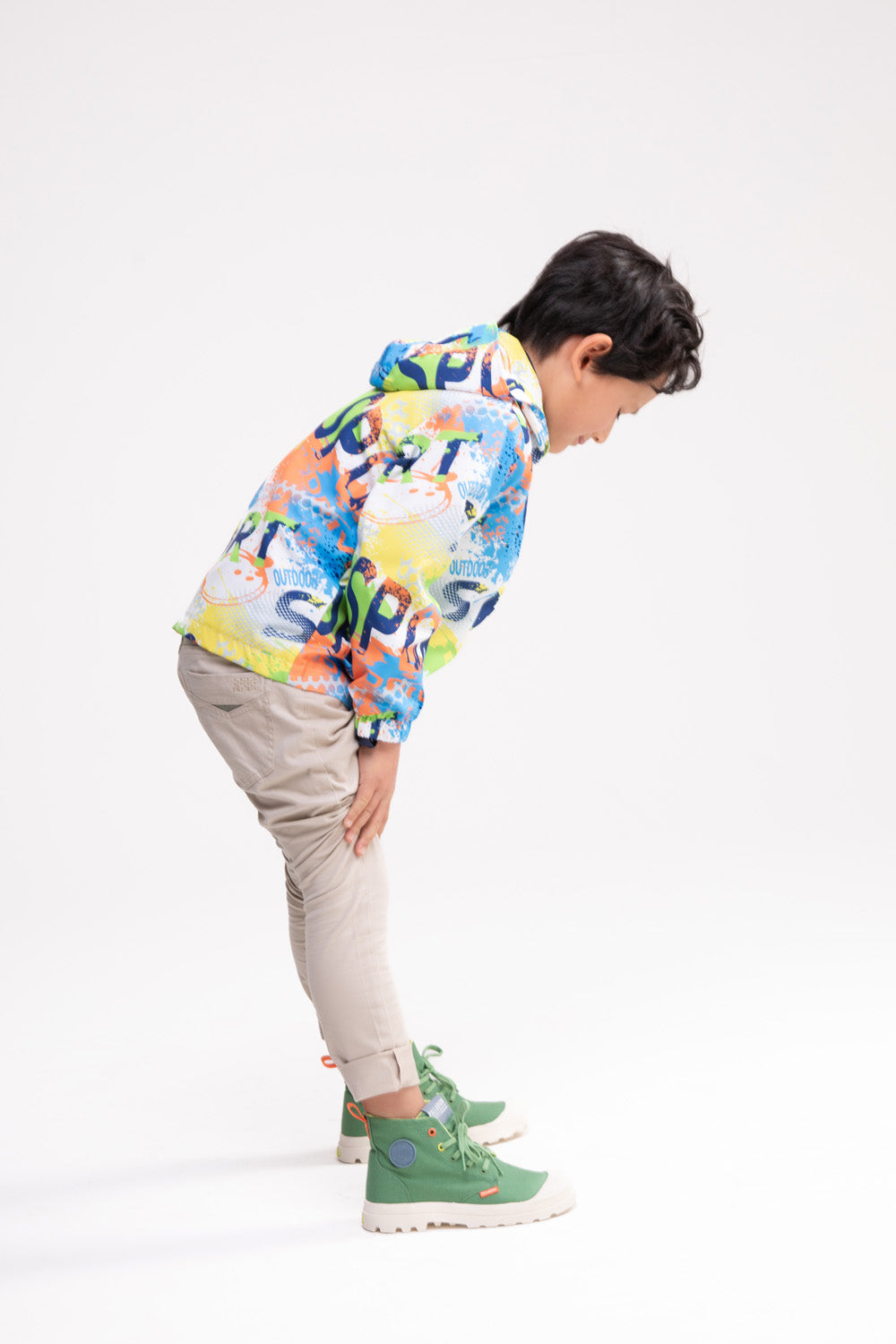 Eros Zip Sports Jacket with Hoodie (Orange & Yellow)