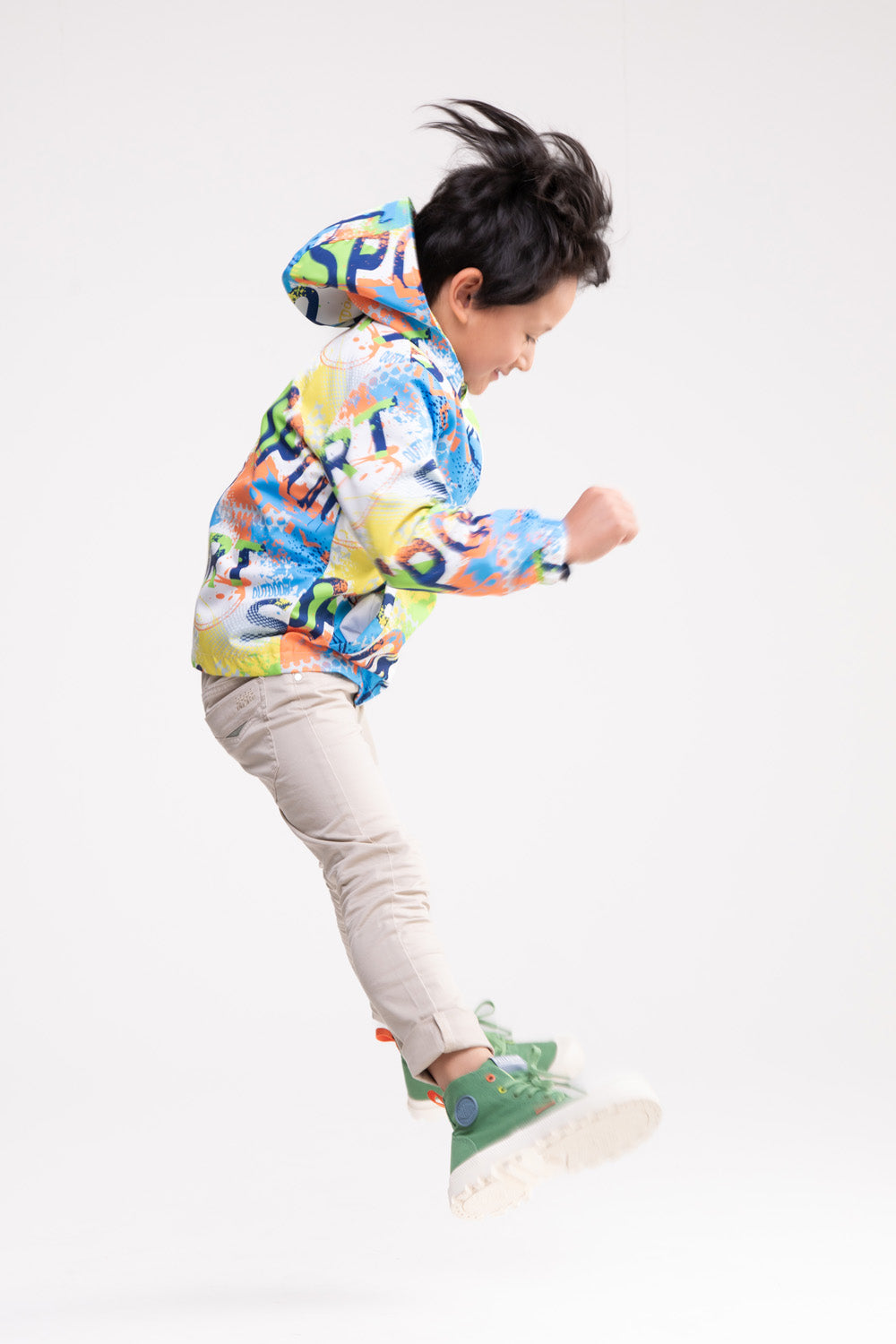 Eros Zip Sports Jacket with Hoodie (Orange & Yellow)