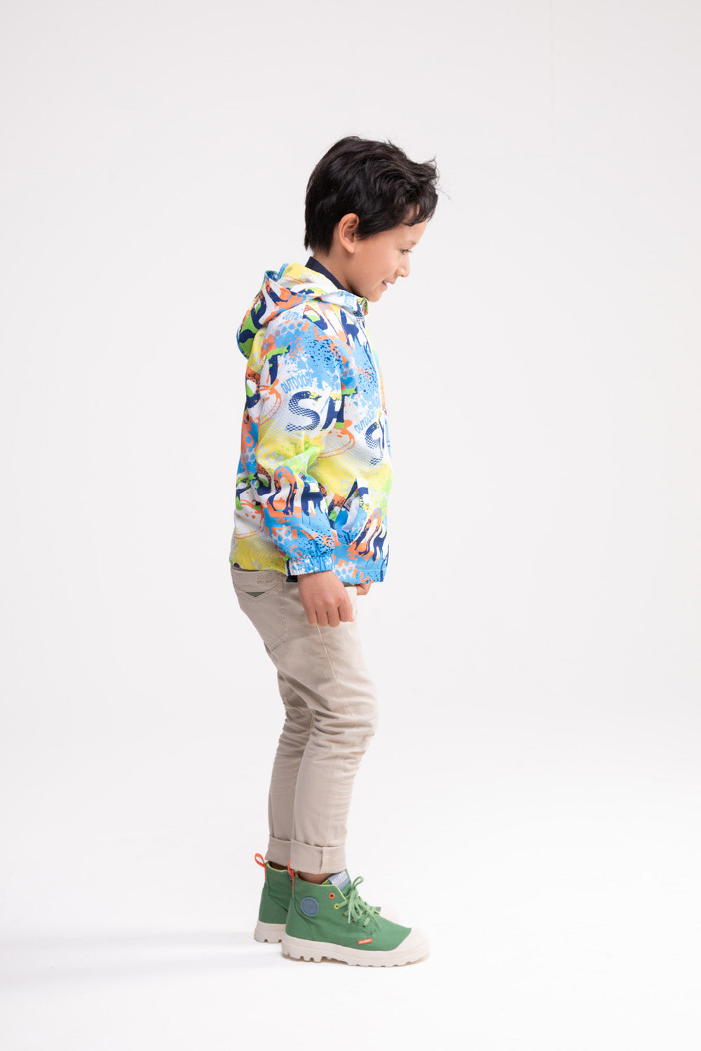 Eros Zip Sports Jacket with Hoodie (Orange & Yellow)