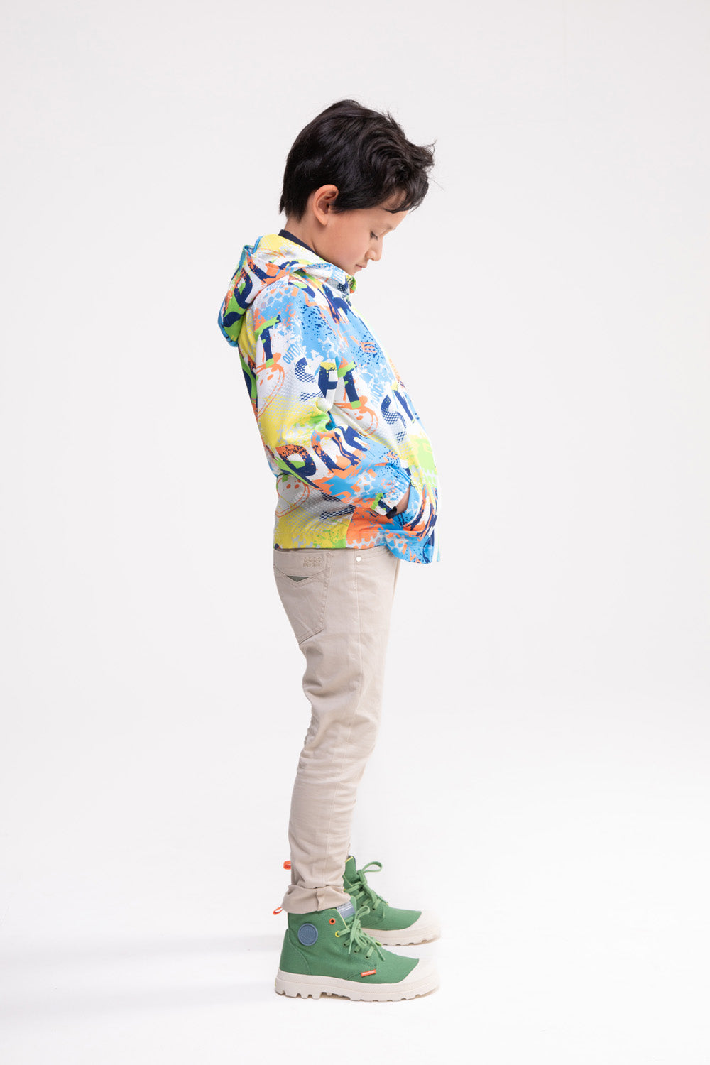 Eros Zip Sports Jacket with Hoodie (Orange & Yellow)