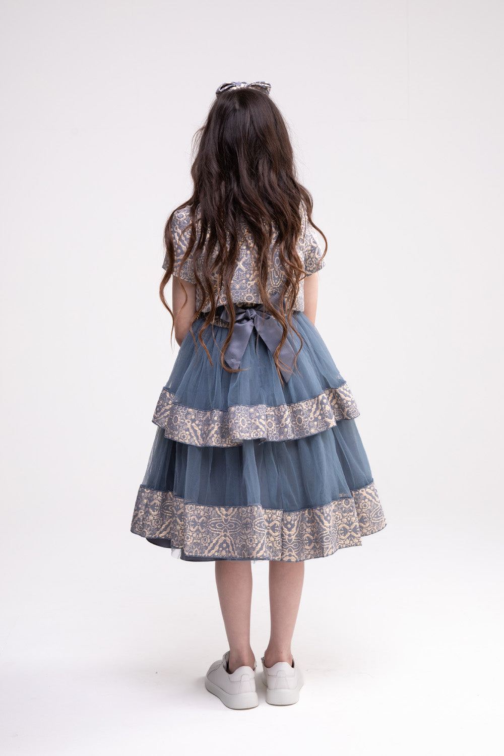 Dress, Bolero and Accessories Set (Misty Blue)