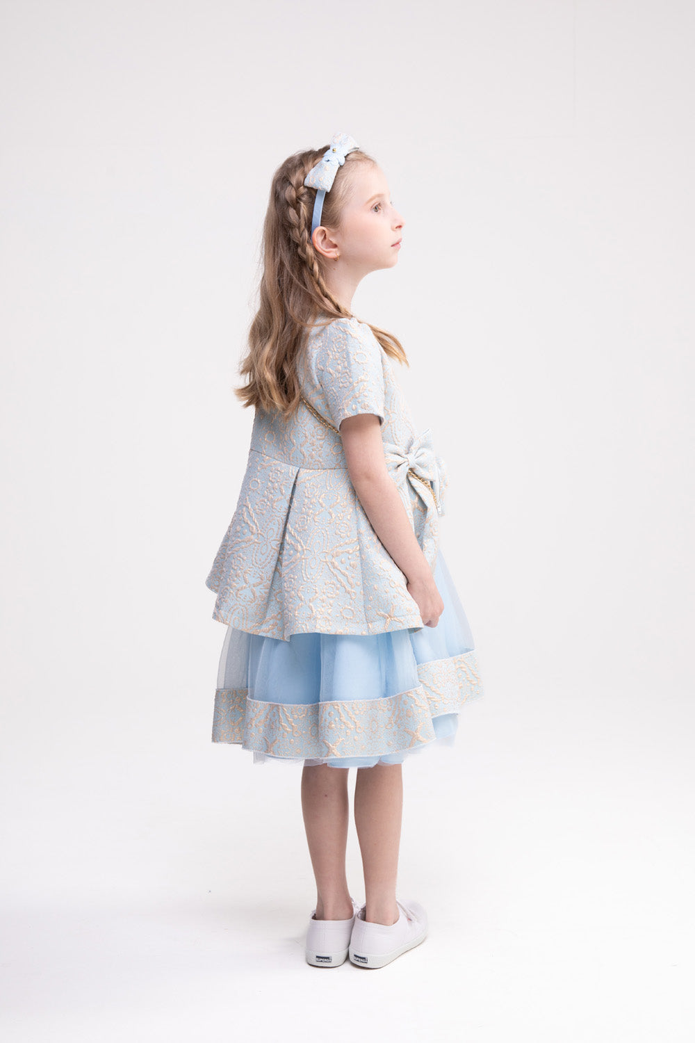 Dress, Jacket and Accessories Set (Cornflower Blue)