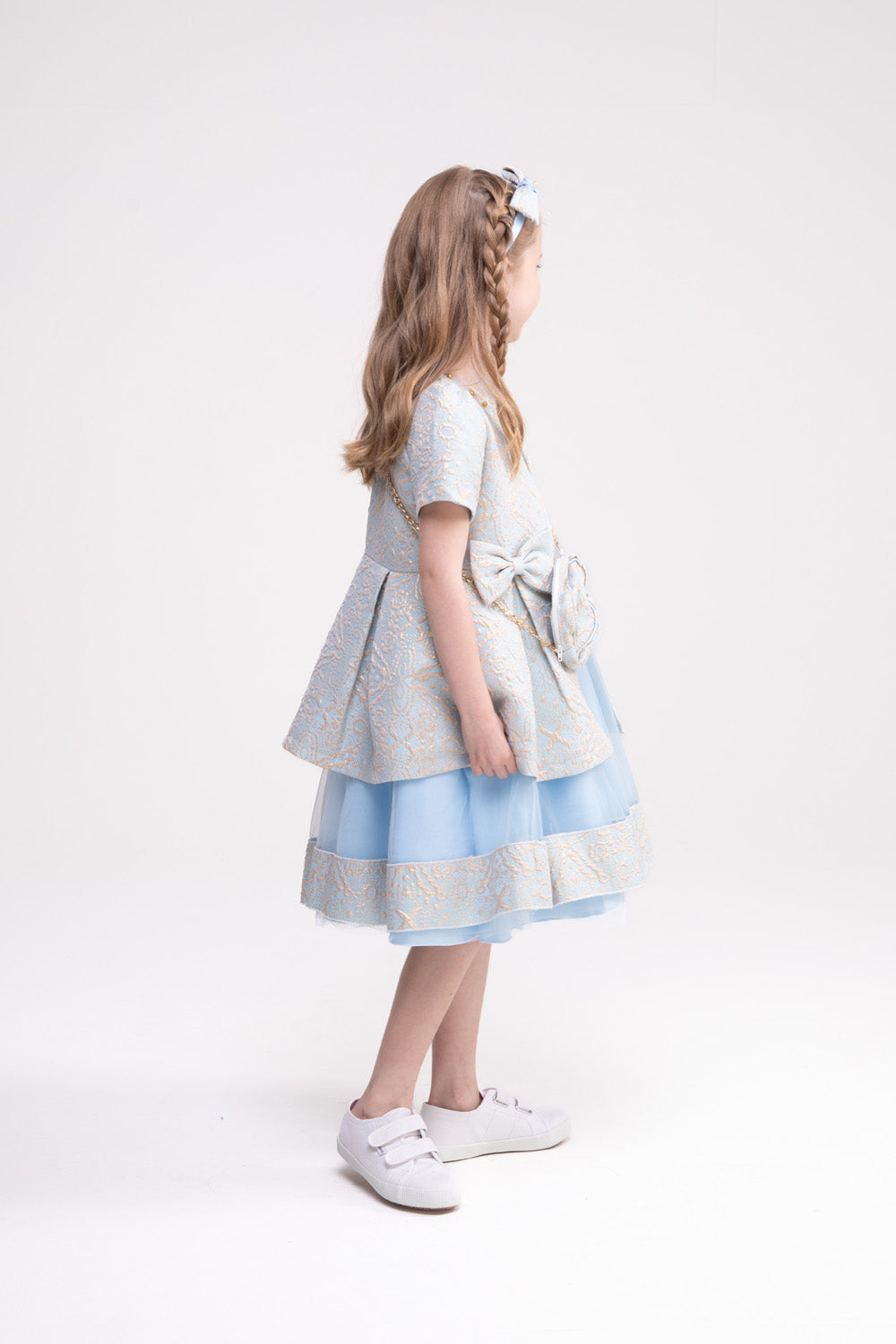 Dress, Jacket and Accessories Set (Cornflower Blue)