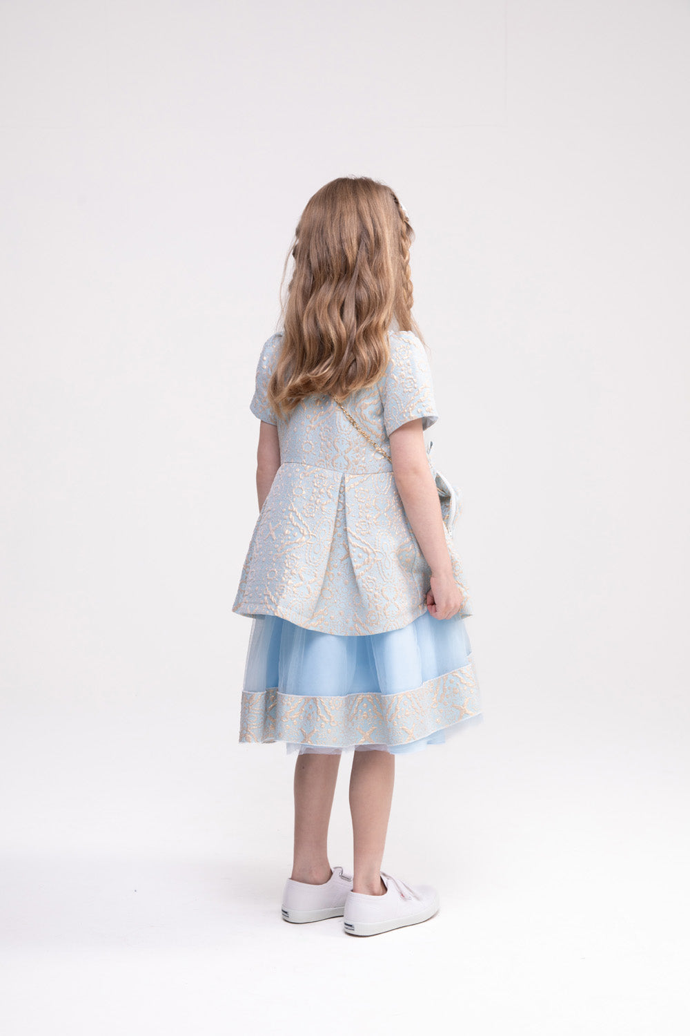 Dress, Jacket and Accessories Set (Cornflower Blue)