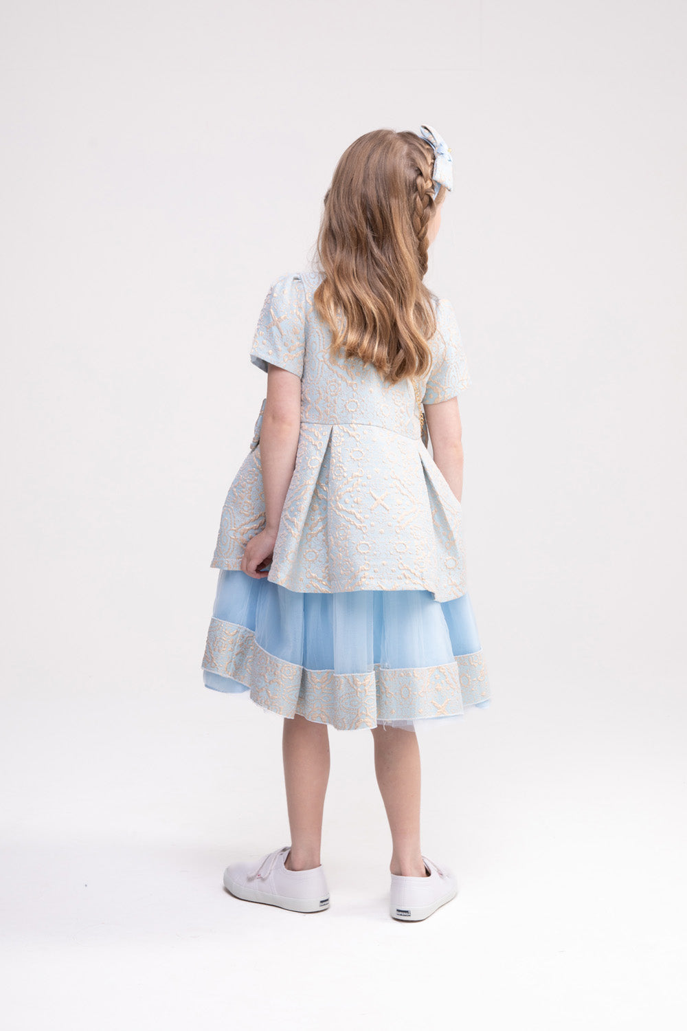 Dress, Jacket and Accessories Set (Cornflower Blue)