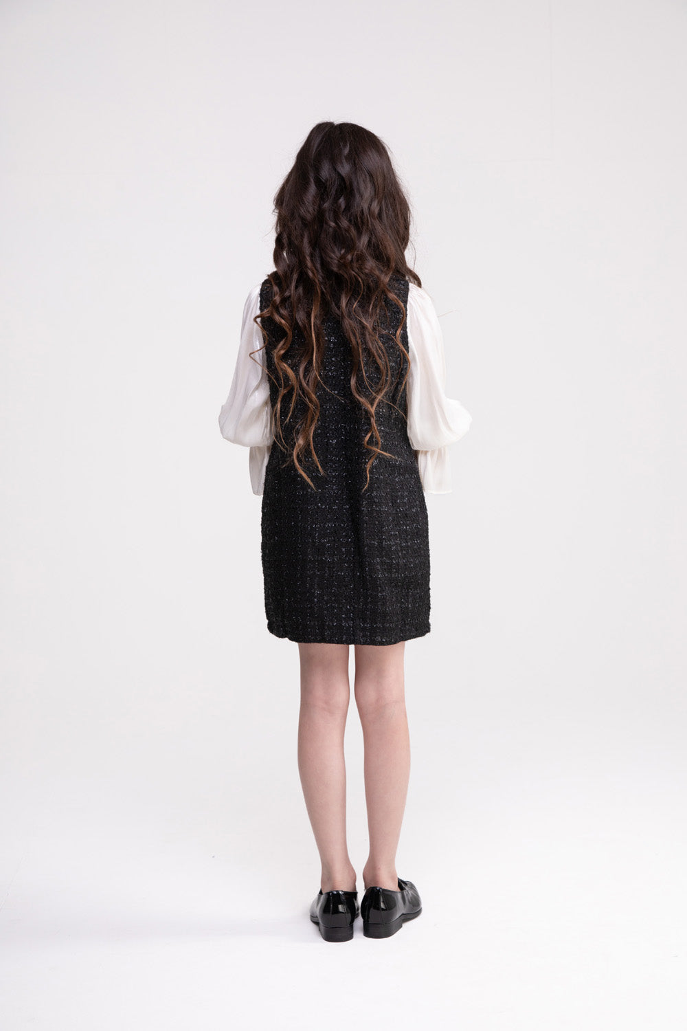 Black and White Tweed Dress