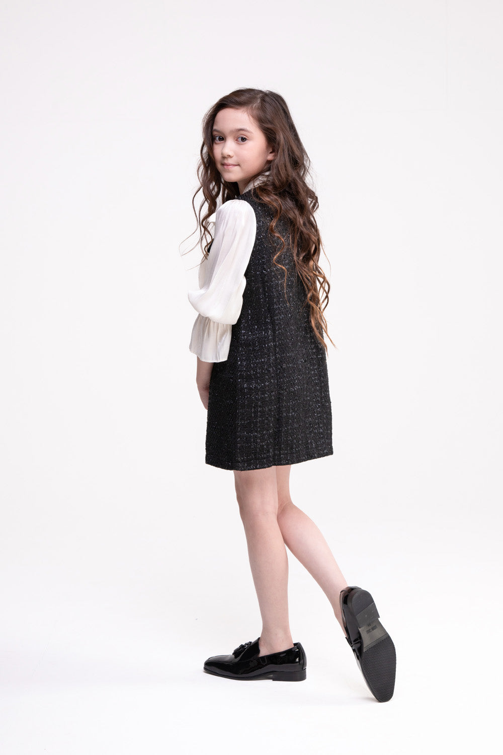 Black and White Tweed Dress