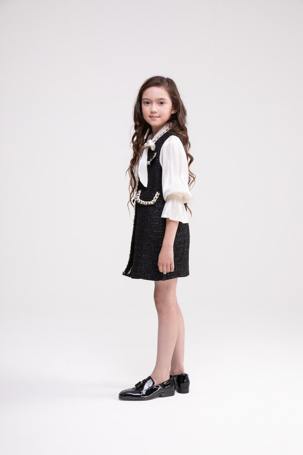 Black and White Tweed Dress