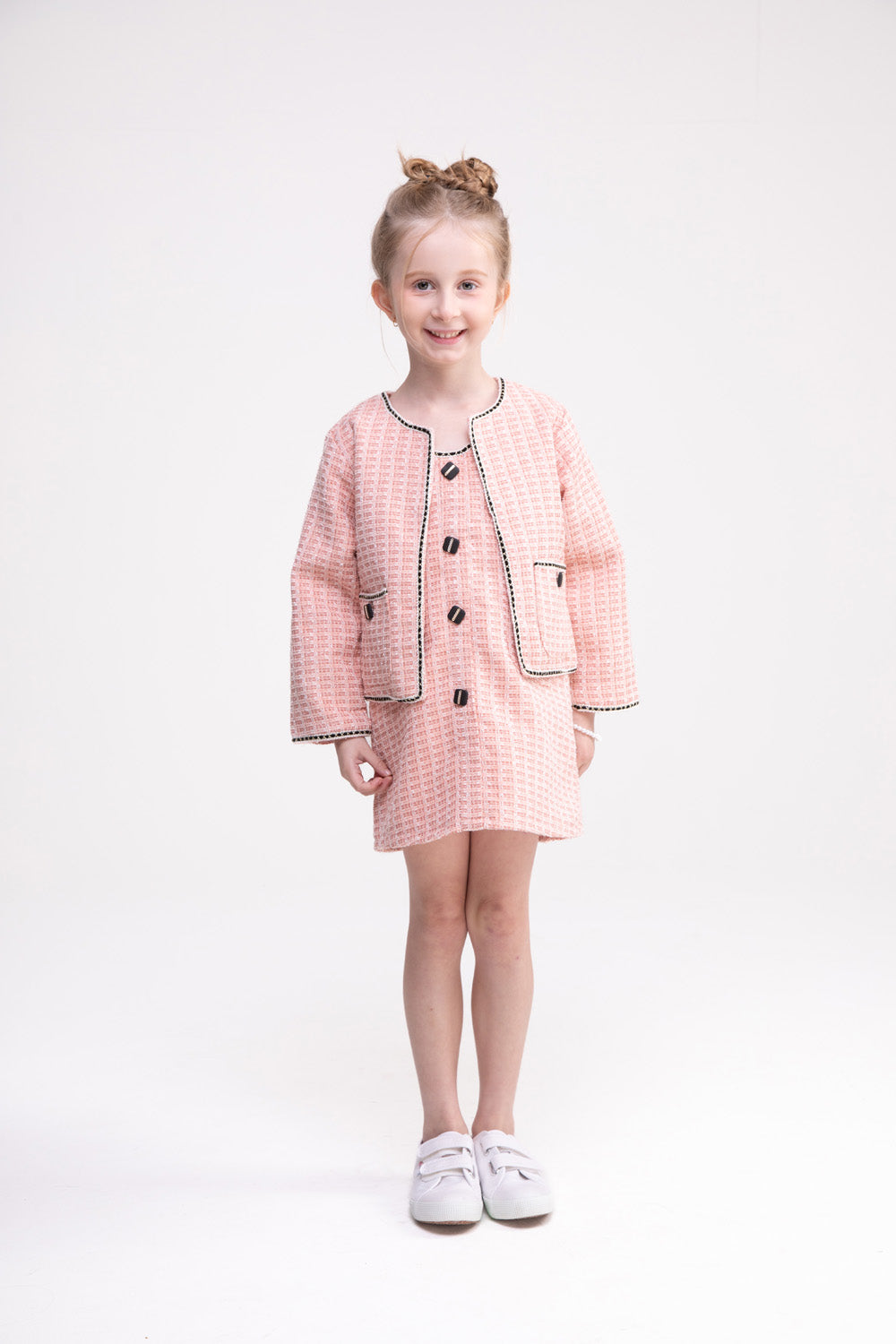 Tweed Jacket and Dress Set (Beauty Blush)