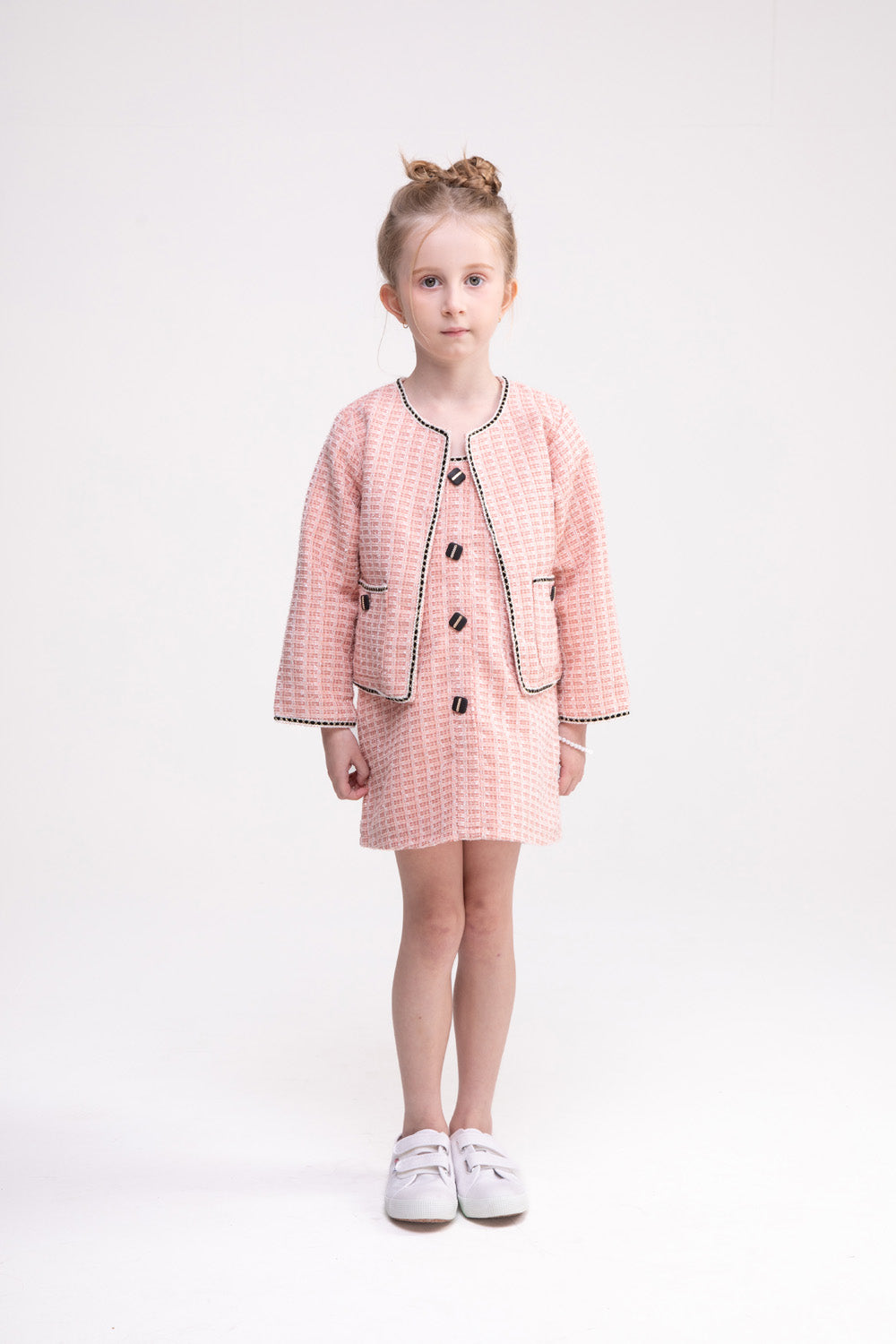 Tweed Jacket and Dress Set (Beauty Blush)