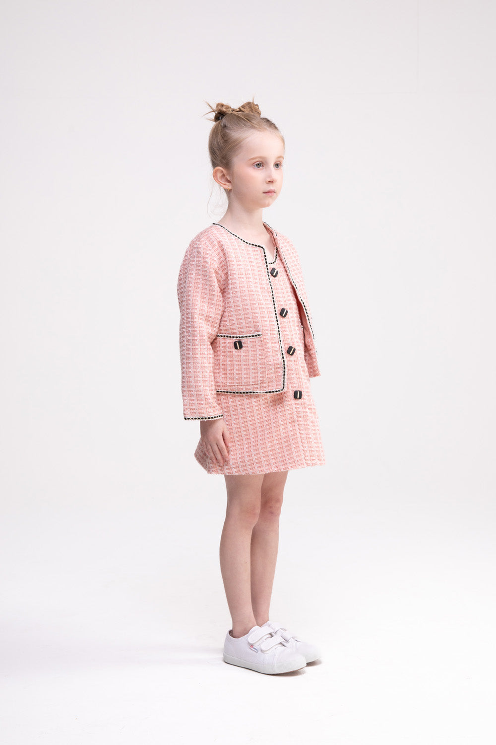 Tweed Jacket and Dress Set (Beauty Blush)
