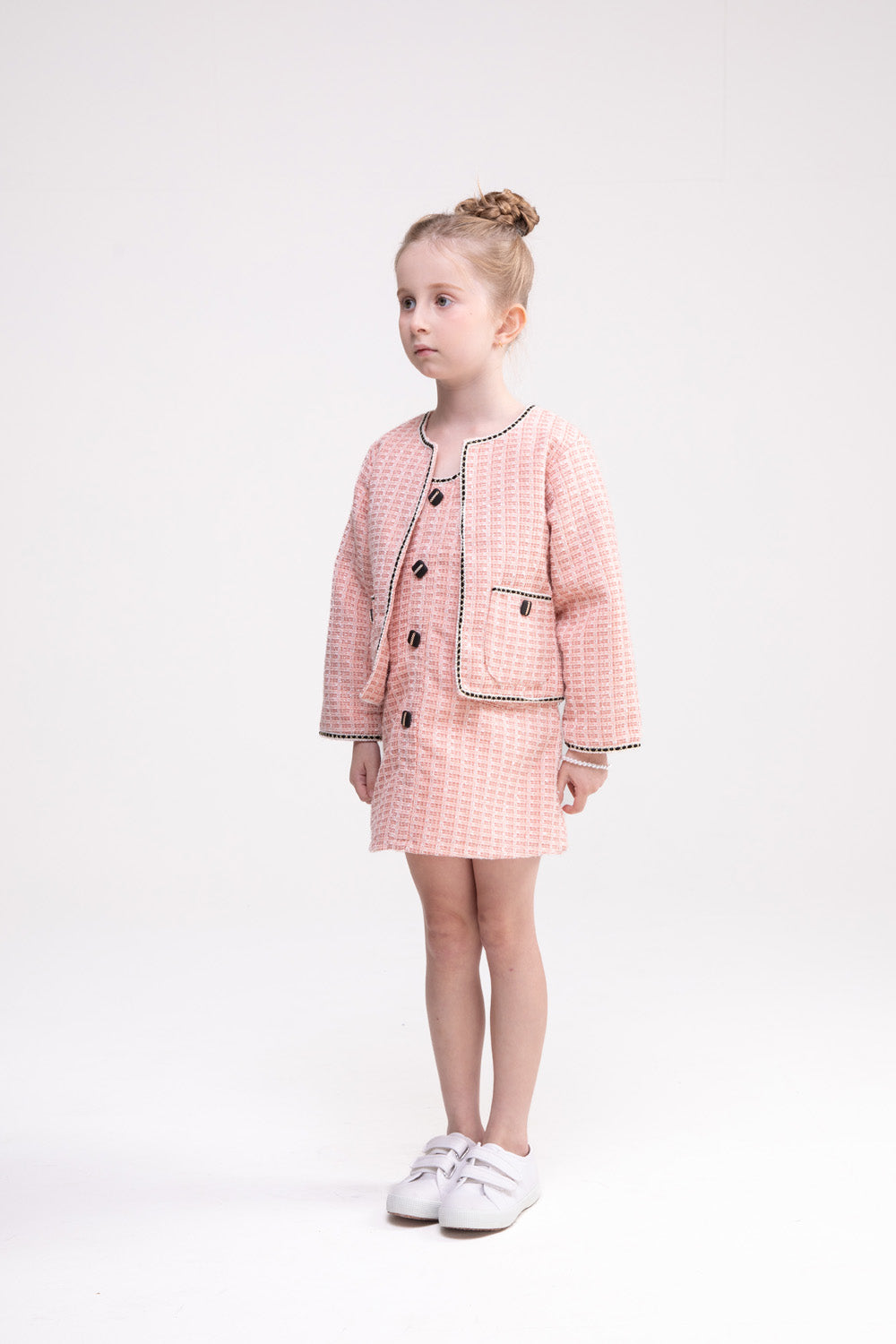 Tweed Jacket and Dress Set (Beauty Blush)