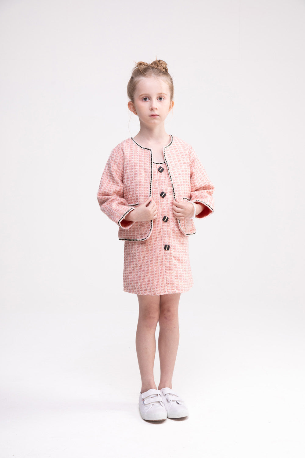 Tweed Jacket and Dress Set (Beauty Blush)
