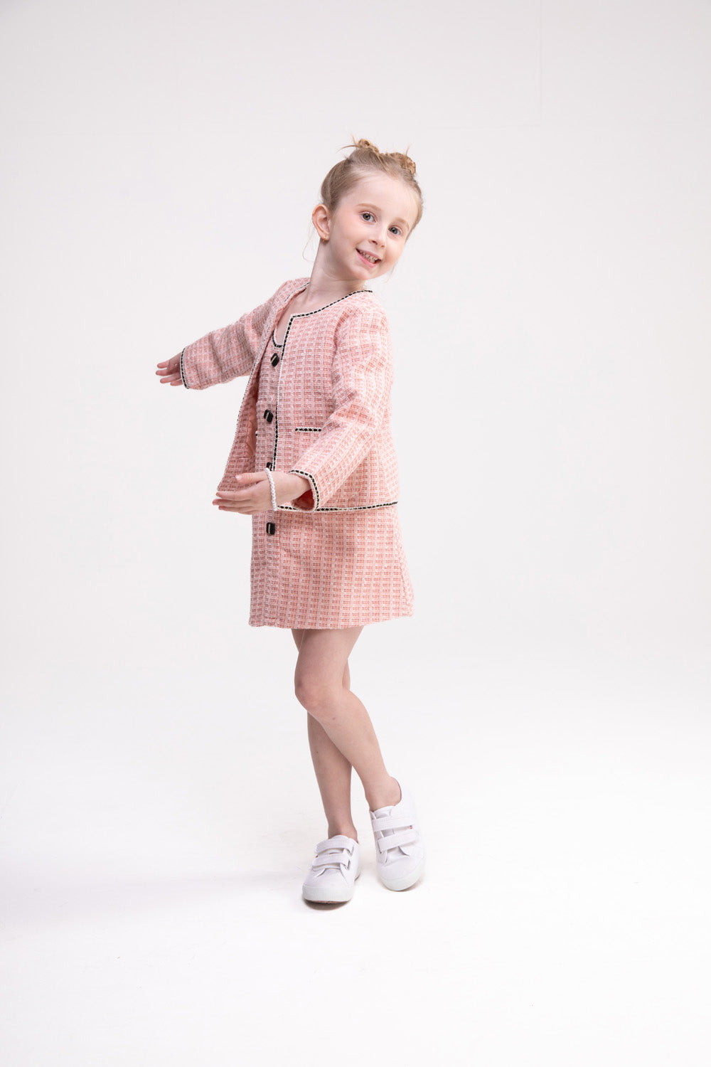 Tweed Jacket and Dress Set (Beauty Blush)