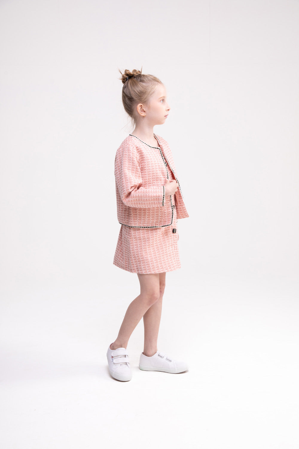 Tweed Jacket and Dress Set (Beauty Blush)