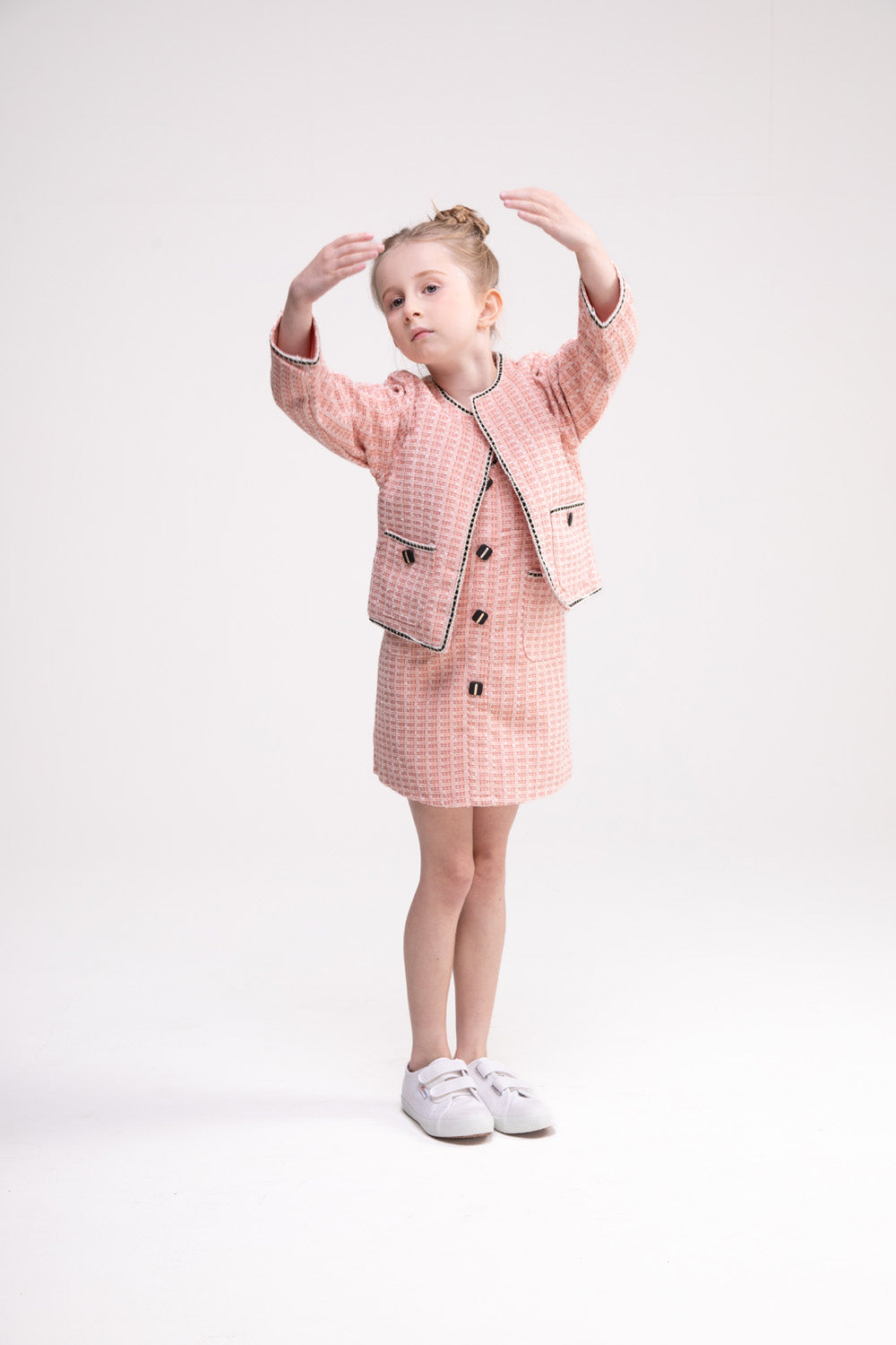 Tweed Jacket and Dress Set (Beauty Blush)