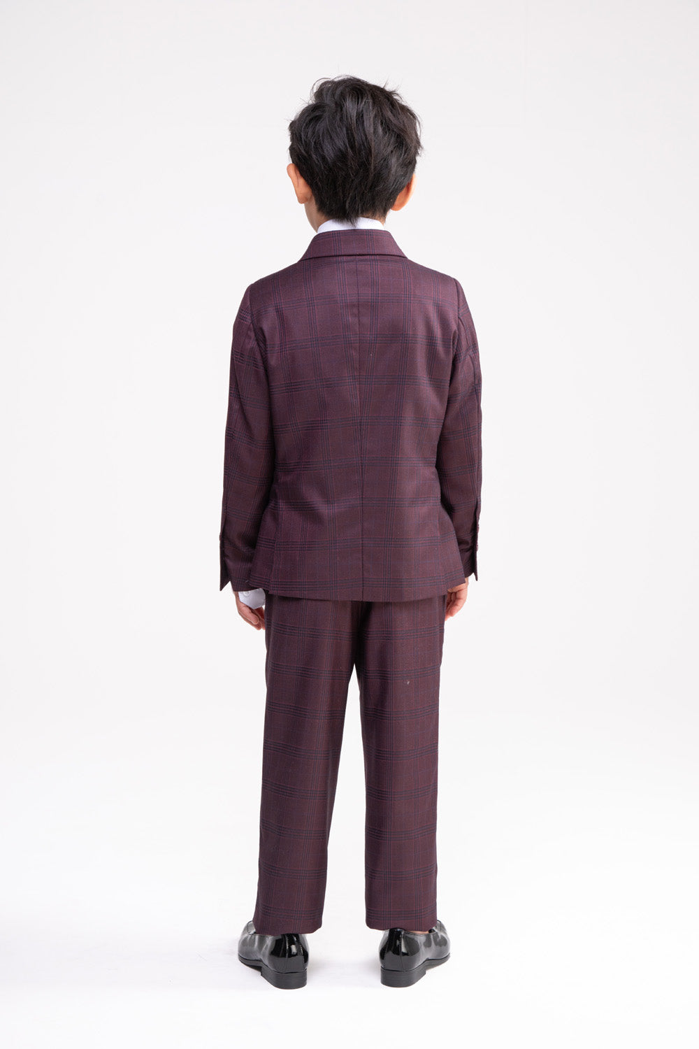 Maroon Light Striped Suit Set