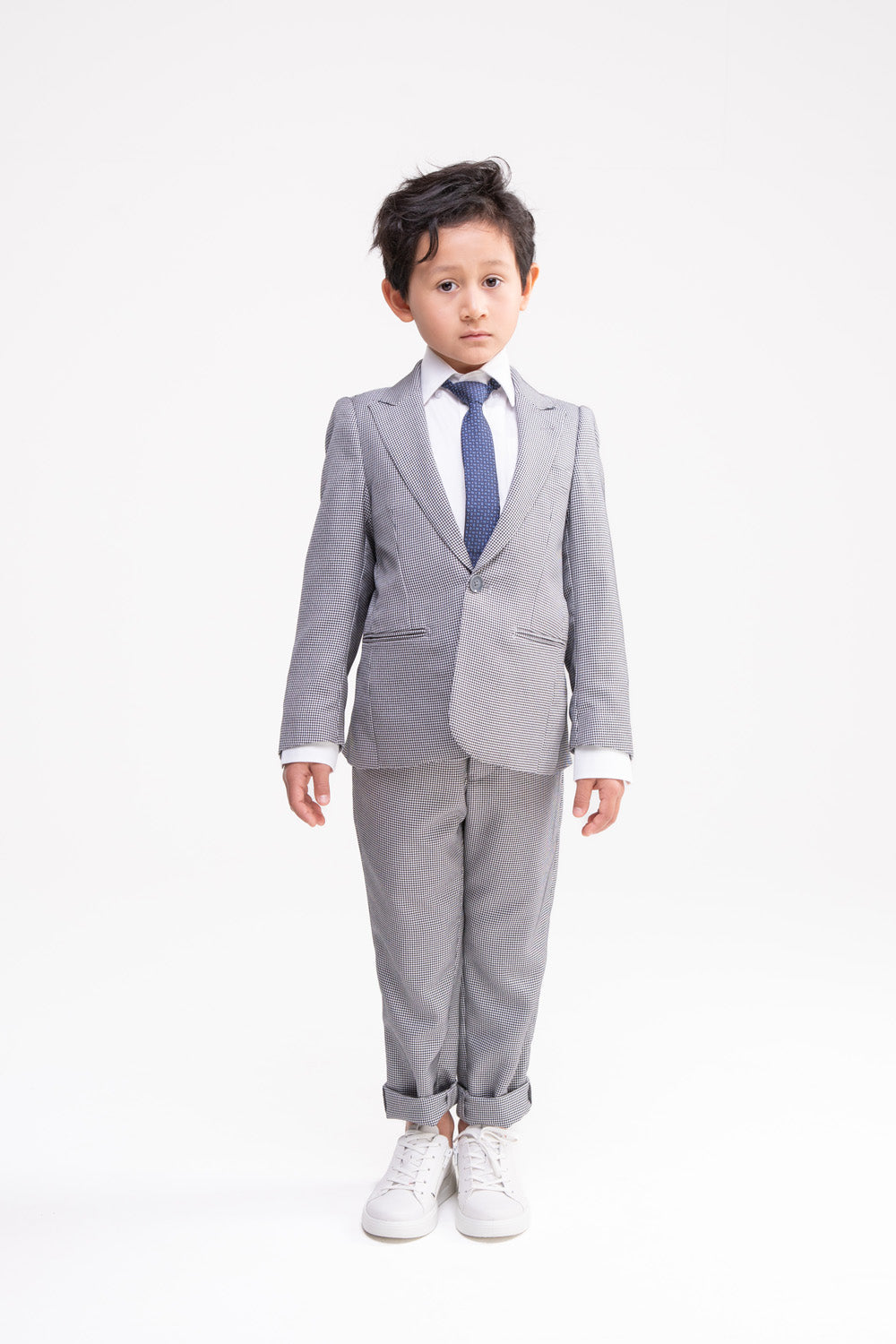 Grey Box Checkered Suit Set