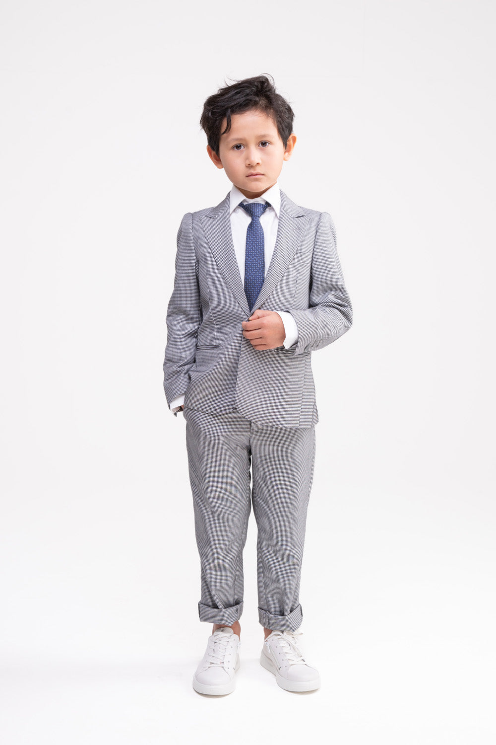 Grey Box Checkered Suit Set
