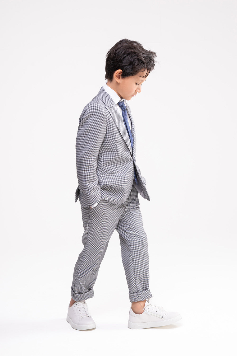 Grey Box Checkered Suit Set