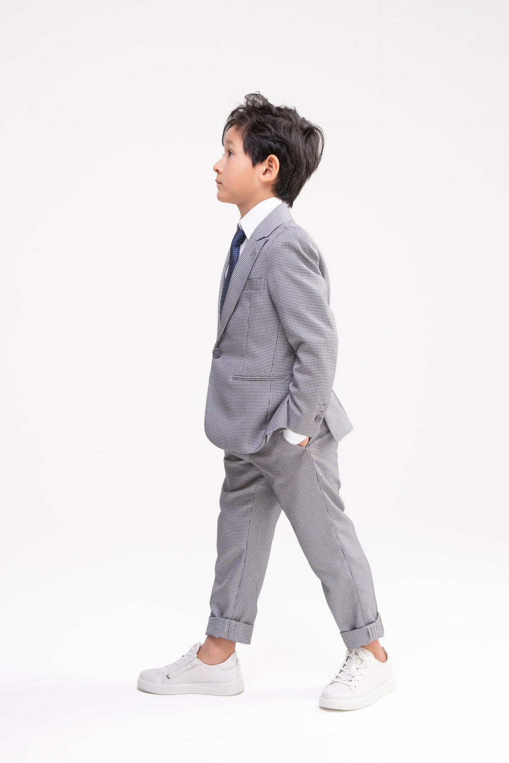 Grey Box Checkered Suit Set