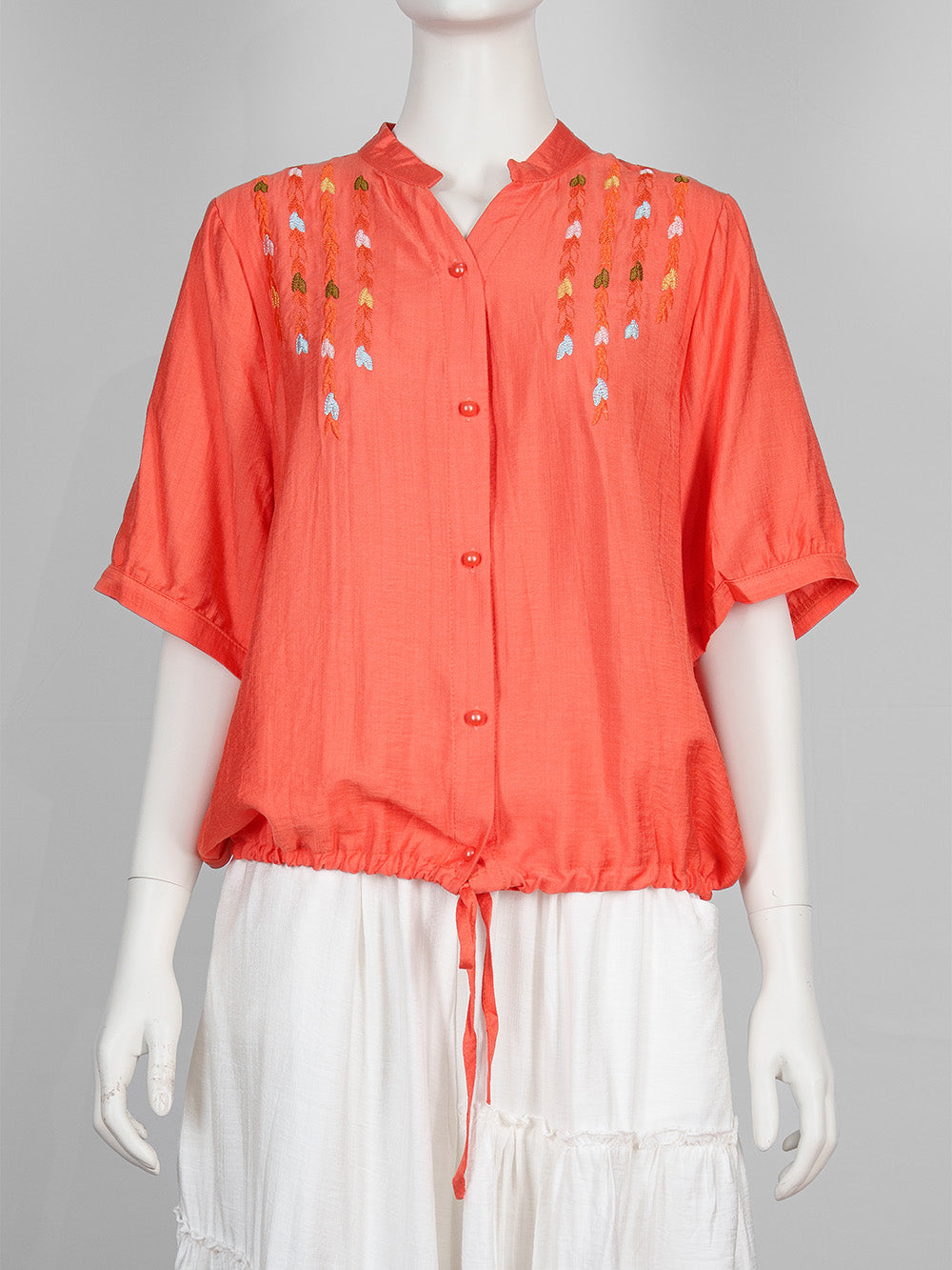 Leaf Trail Embroidered Blouse