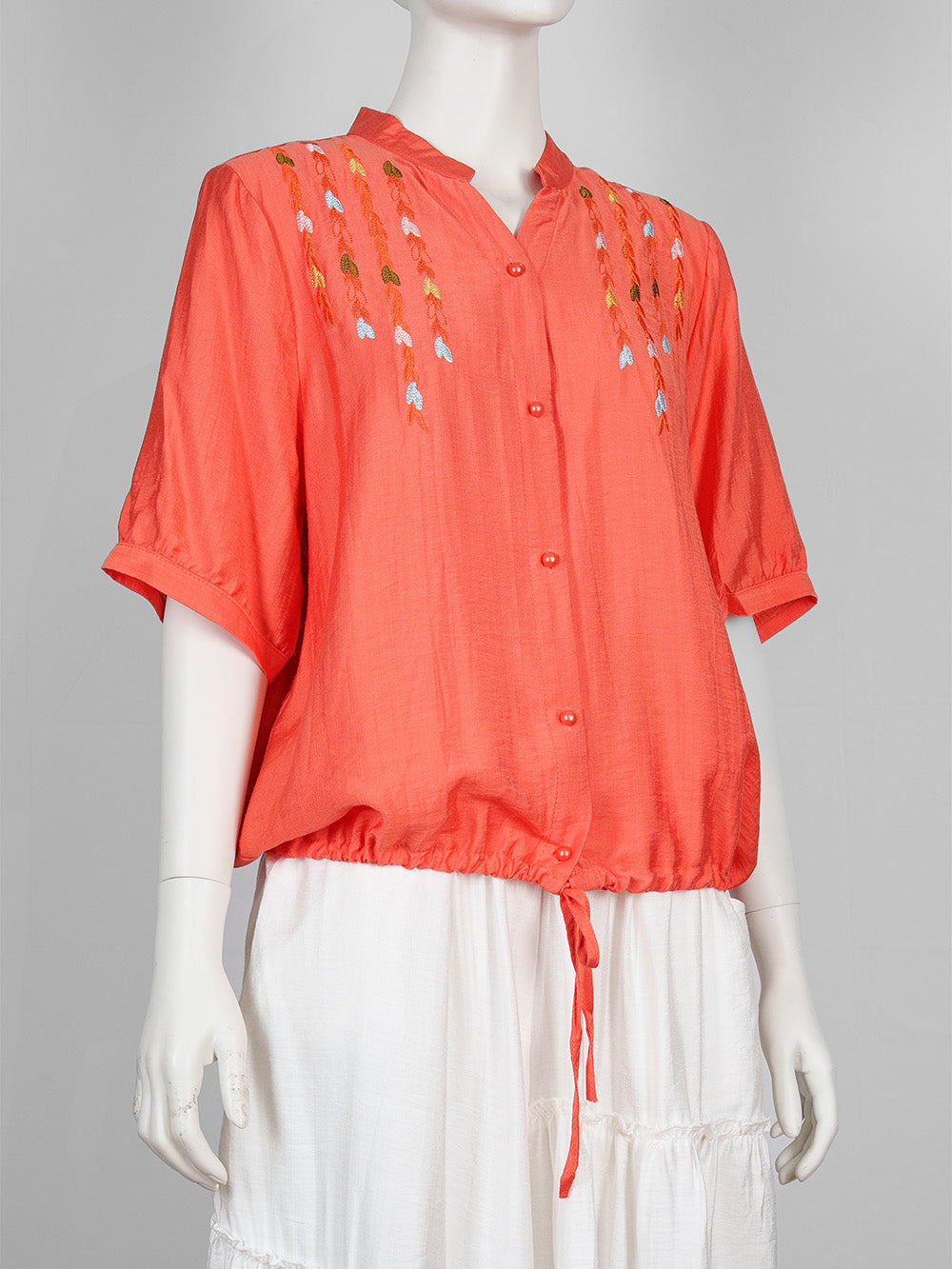 Leaf Trail Embroidered Blouse