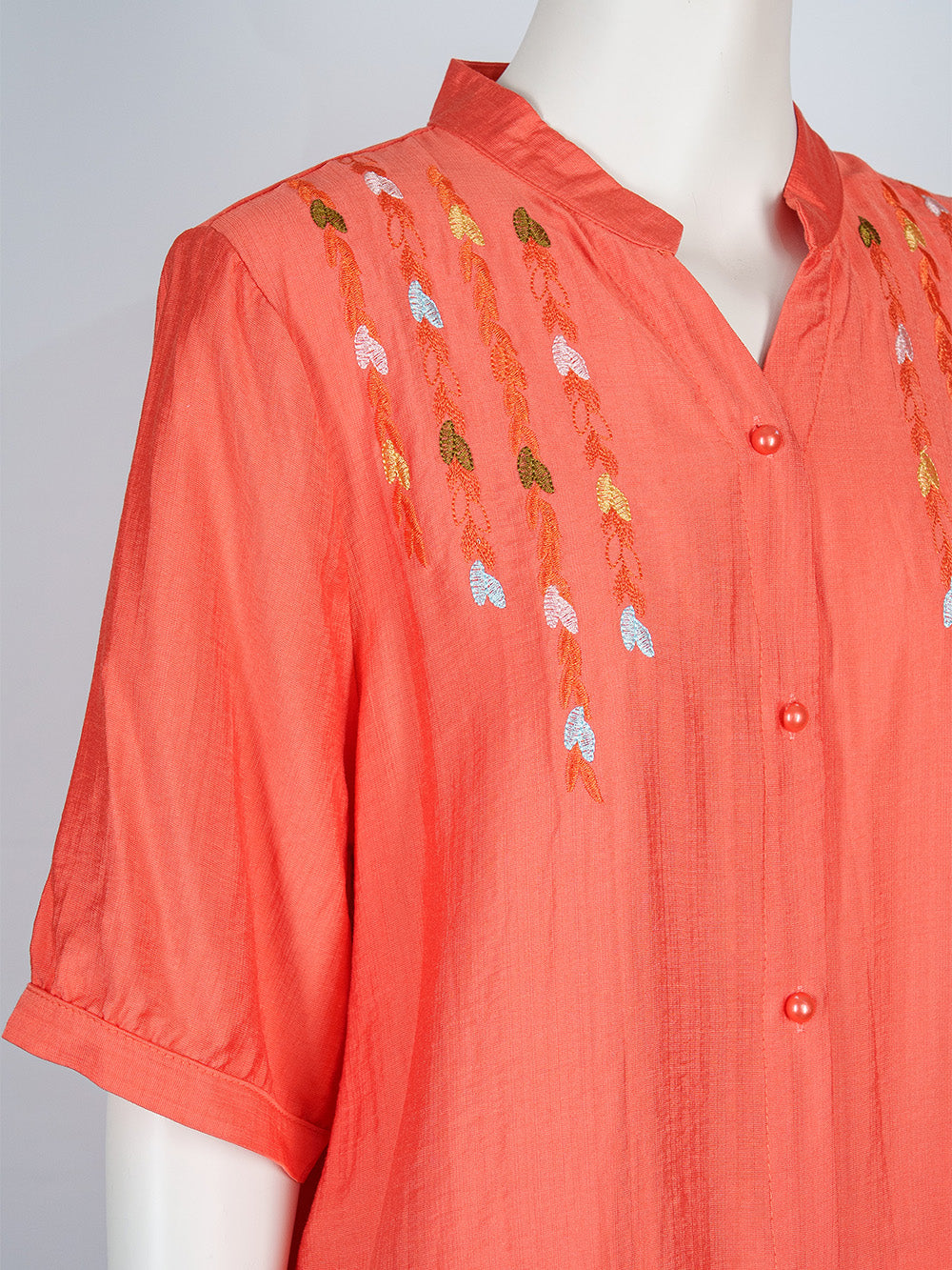 Leaf Trail Embroidered Blouse