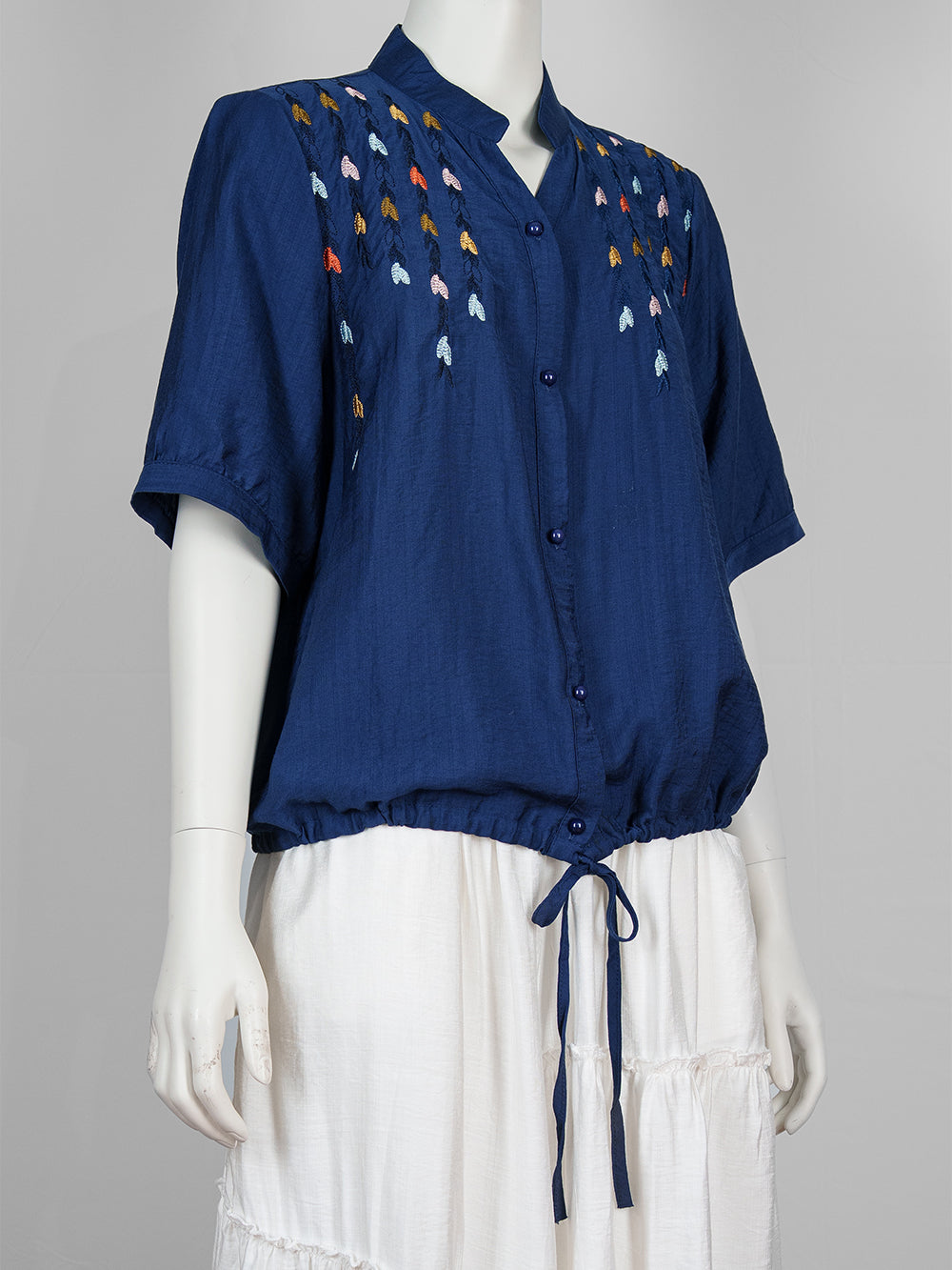Leaf Trail Embroidered Blouse