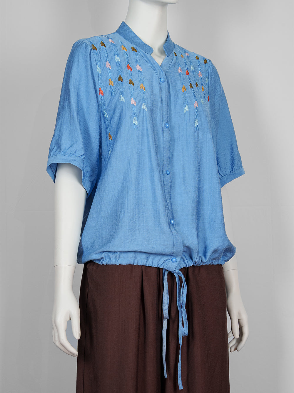 Leaf Trail Embroidered Blouse