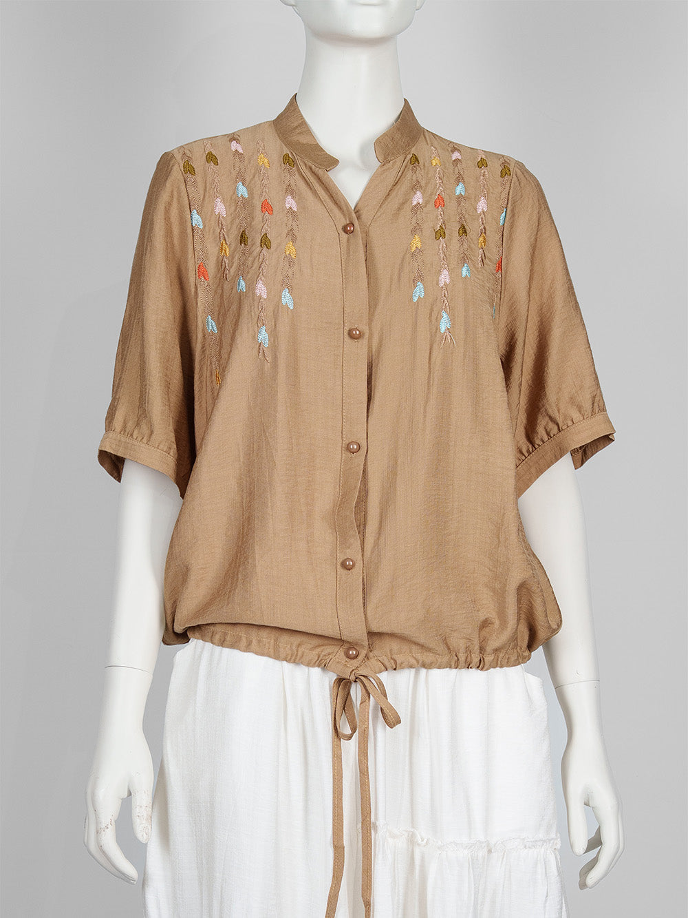 Leaf Trail Embroidered Blouse