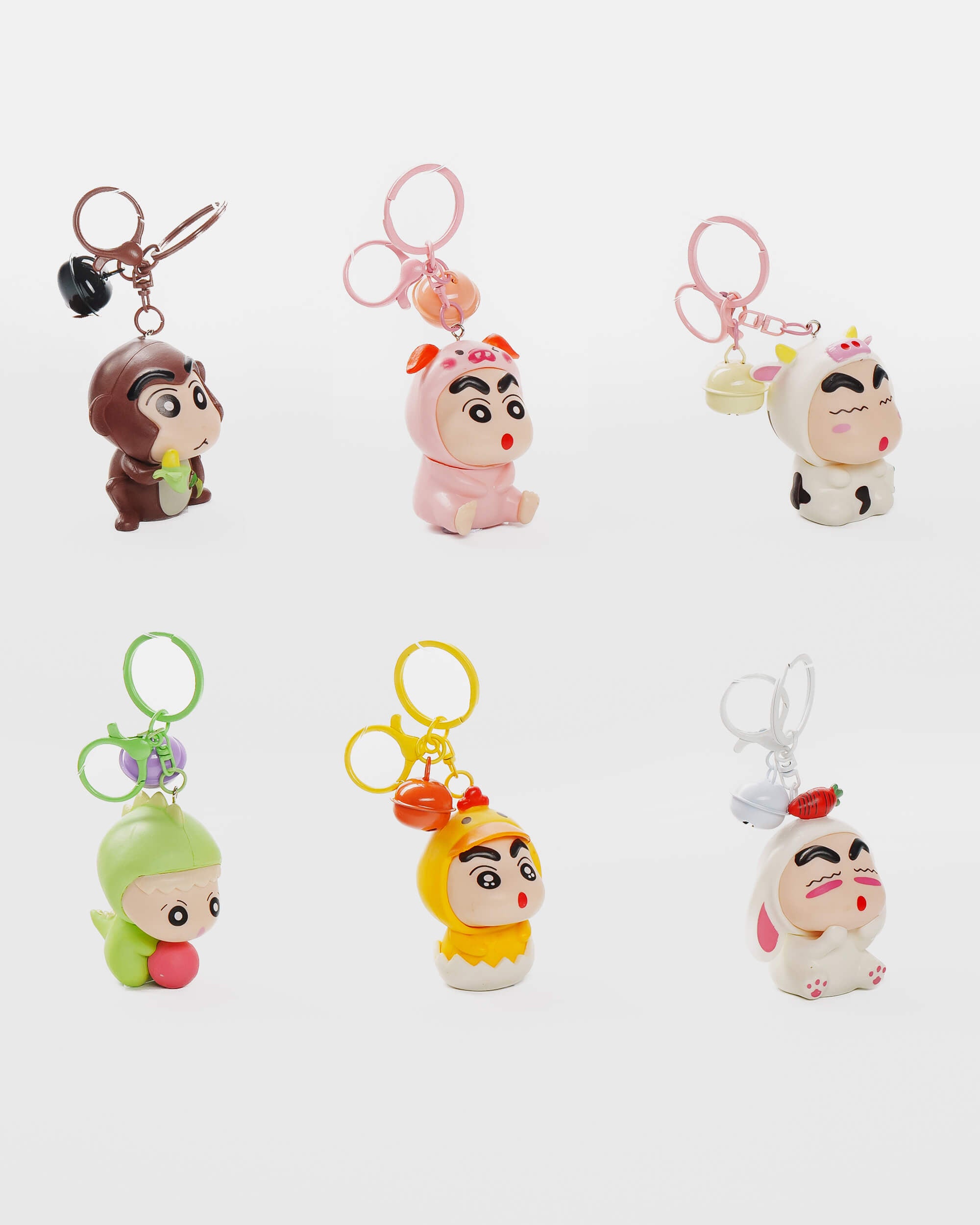 Shinchan Animal Onesie Keychain Set (6 pcs)