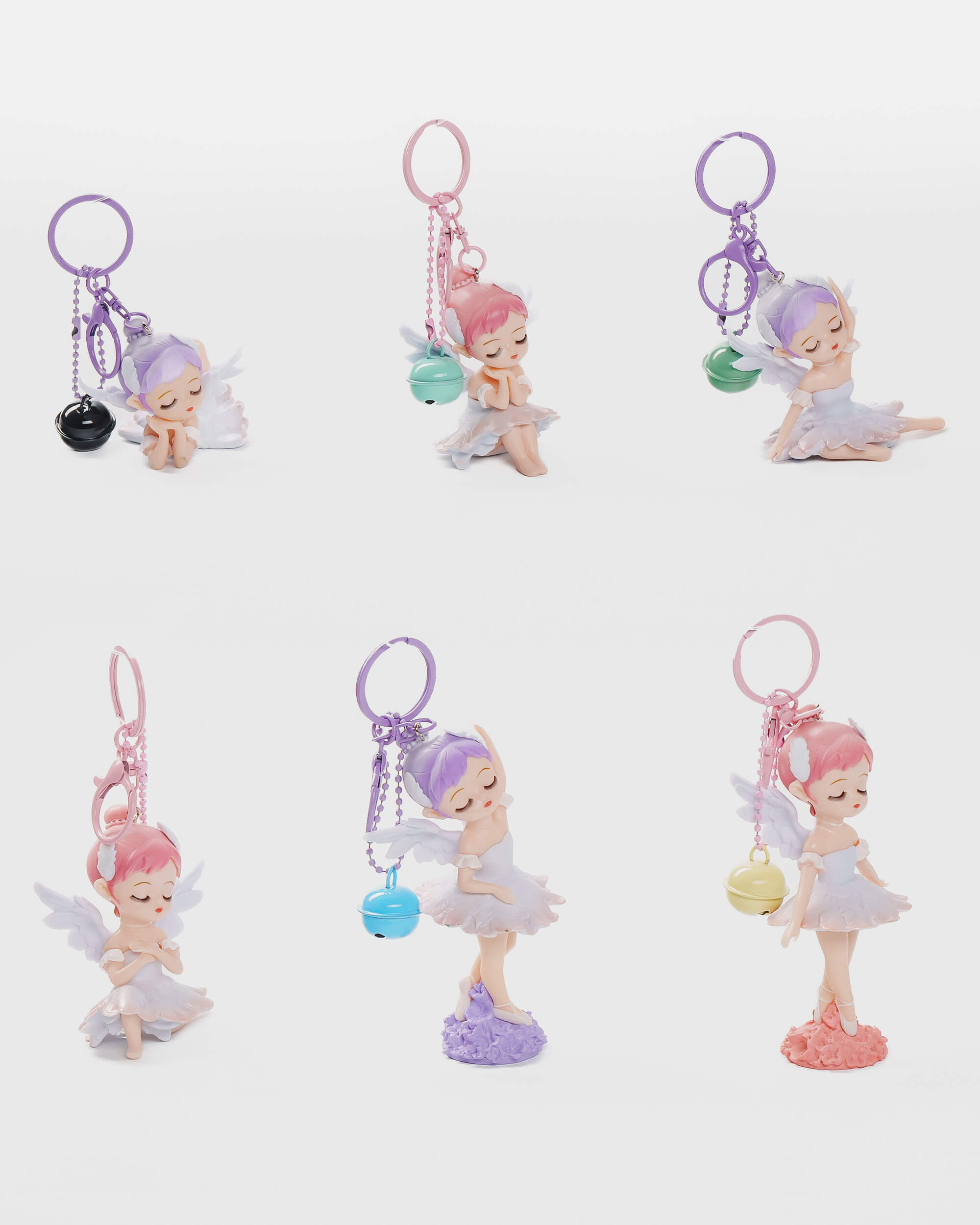 Ballerina Fairy Keychain Set (6 pcs)