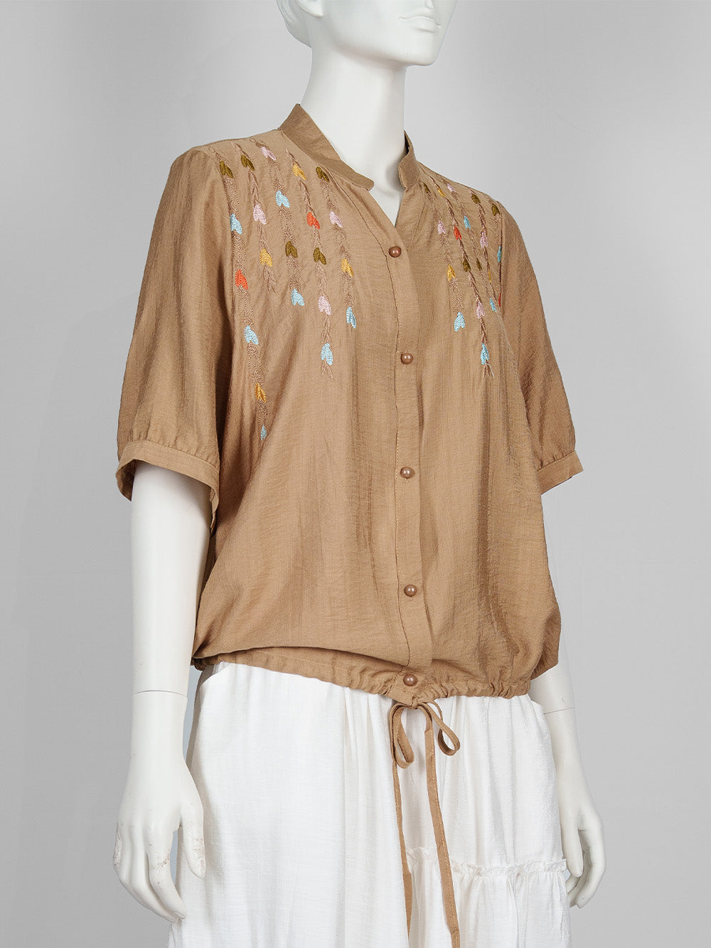 Leaf Trail Embroidered Blouse